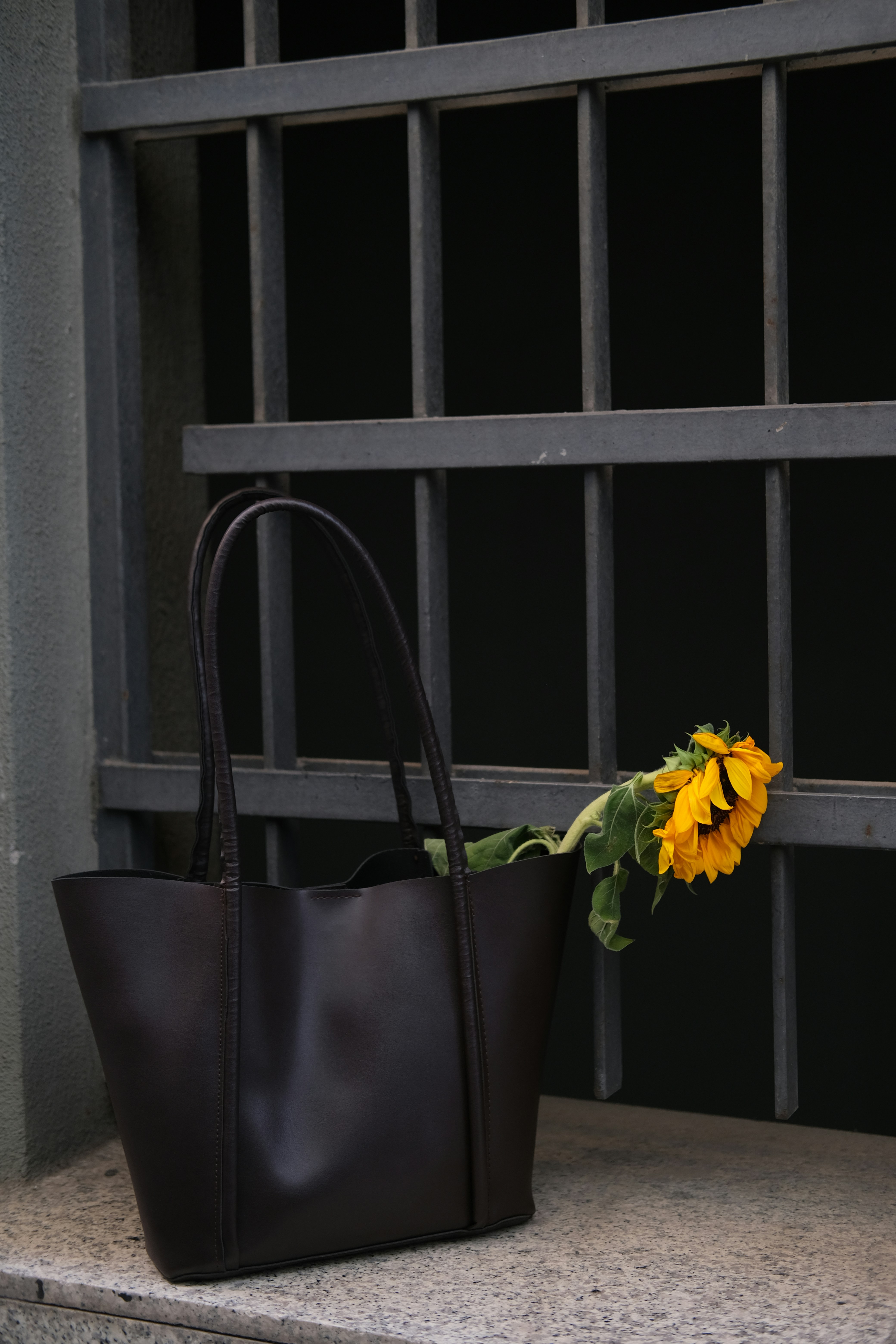 Leather-Trimmed Commuter Tote