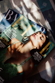 A magazine sitting on top of a table