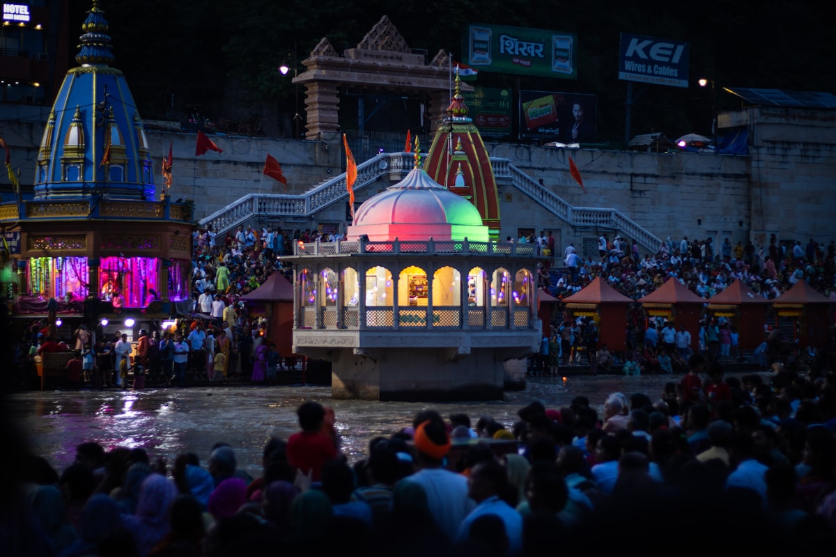 Haridwar Ganga Aarti ceremony at Har Ki Pauri