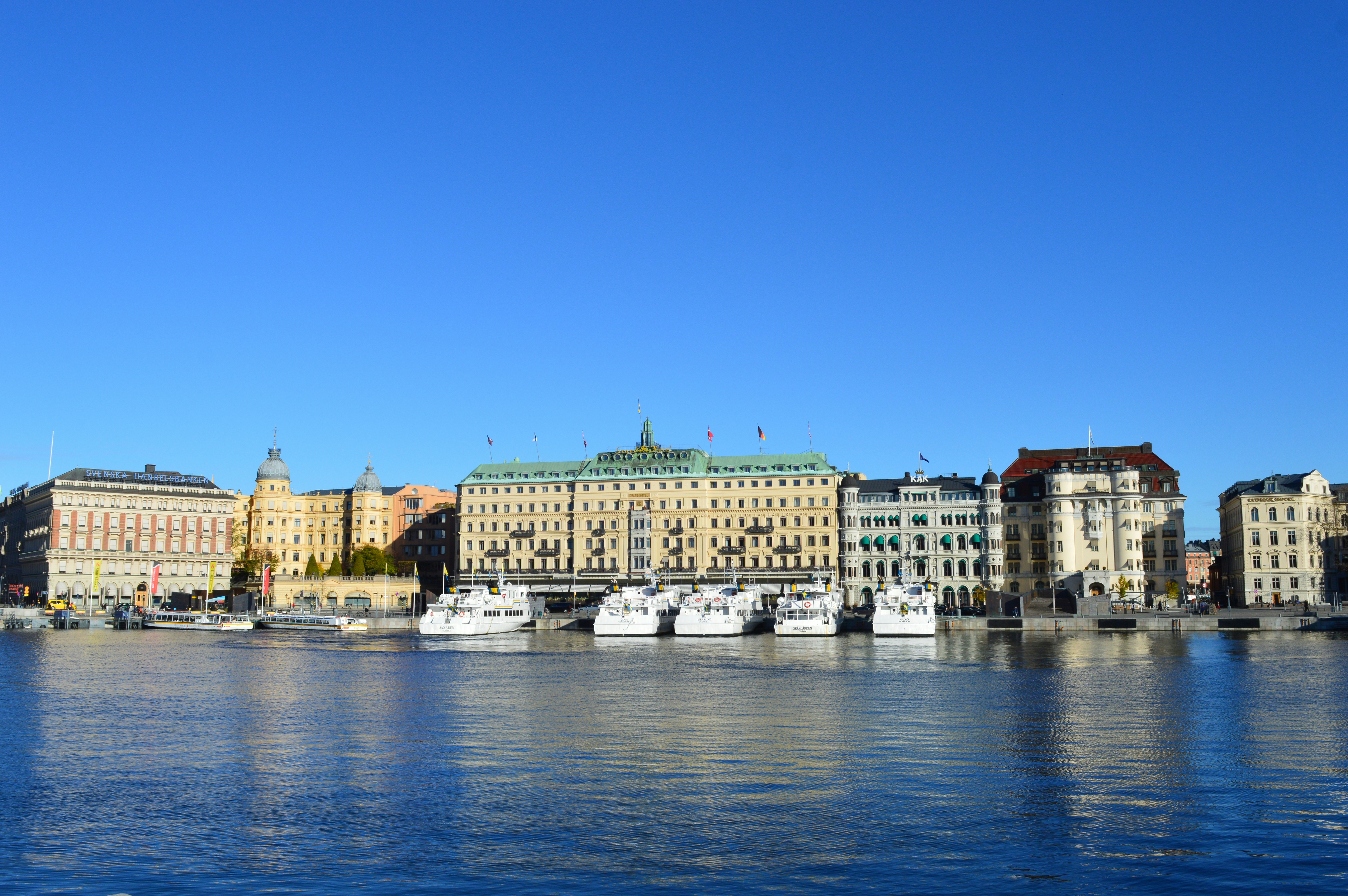 A sunny summer day in the Gothenburg Archipelago with clear blue skies