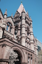 An old building with a clock tower on top of it