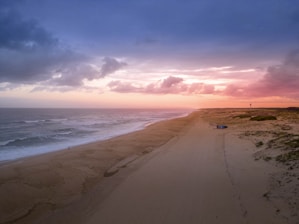 A beach that has a lot of sand on it