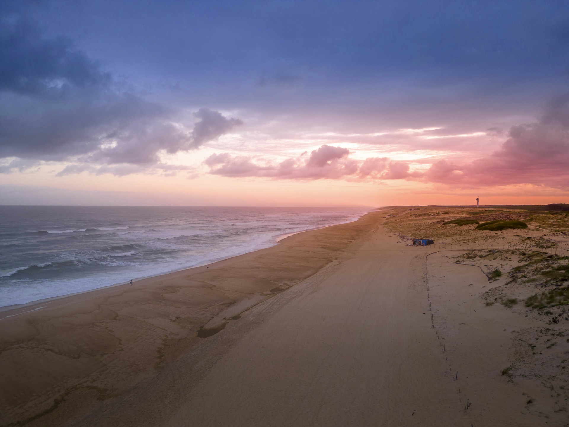 A beach that has a lot of sand on it
