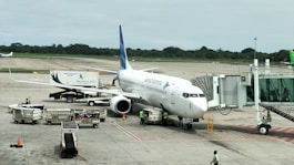 A large jetliner sitting on top of an airport tarmac