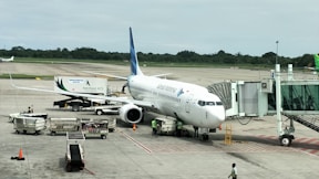 A large jetliner sitting on top of an airport tarmac