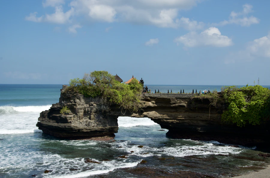 Tanah Lot temple on the coast