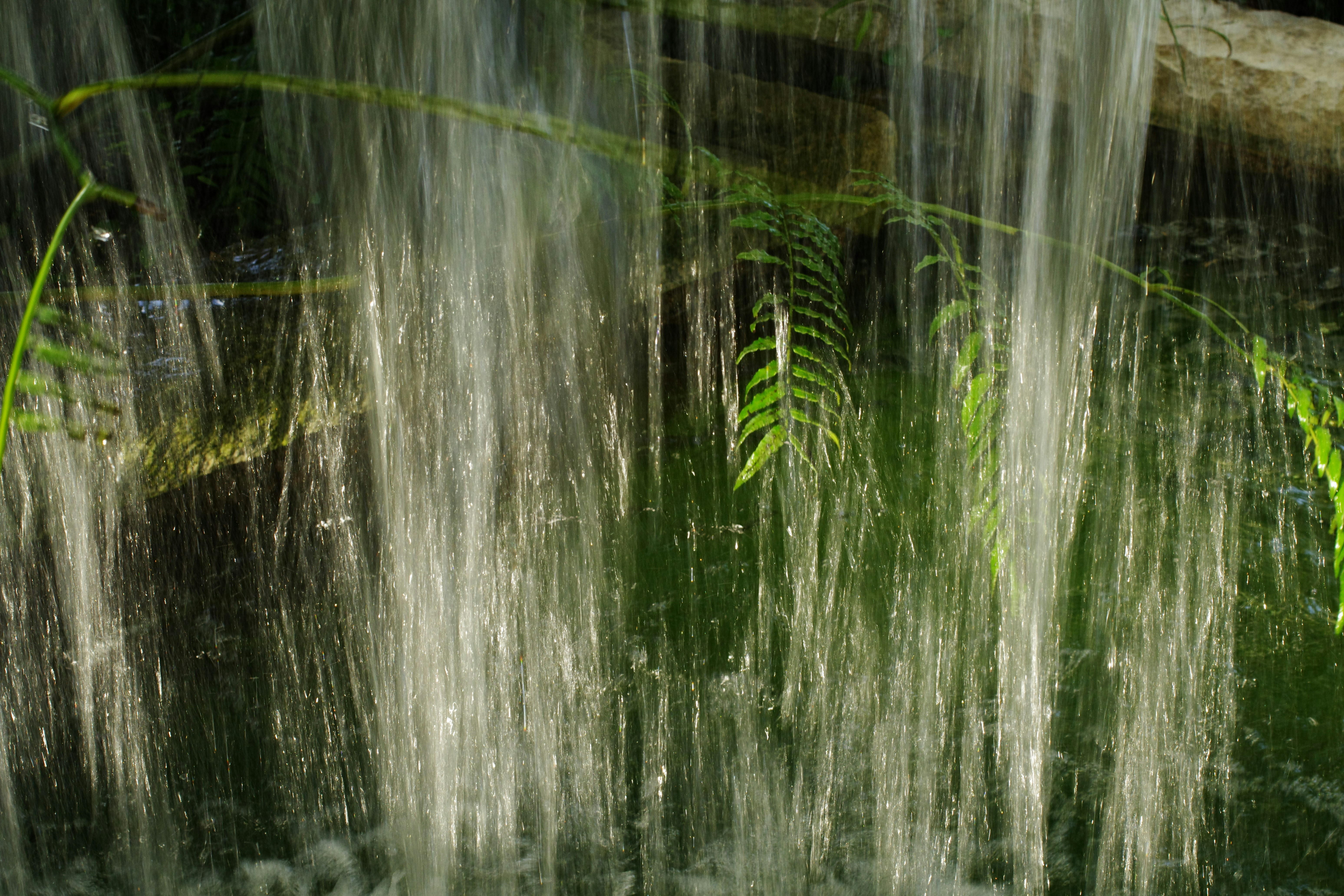 cascade plonge avec arc en ciel couleurs. luxuriant vert forêt paysage  autour rivière et chutes. ensoleillé ciels et blanc des nuages au-dessus  de. Naturel beauté. 59998909 Photo de stock chez Vecteezy, image size:3000x2000