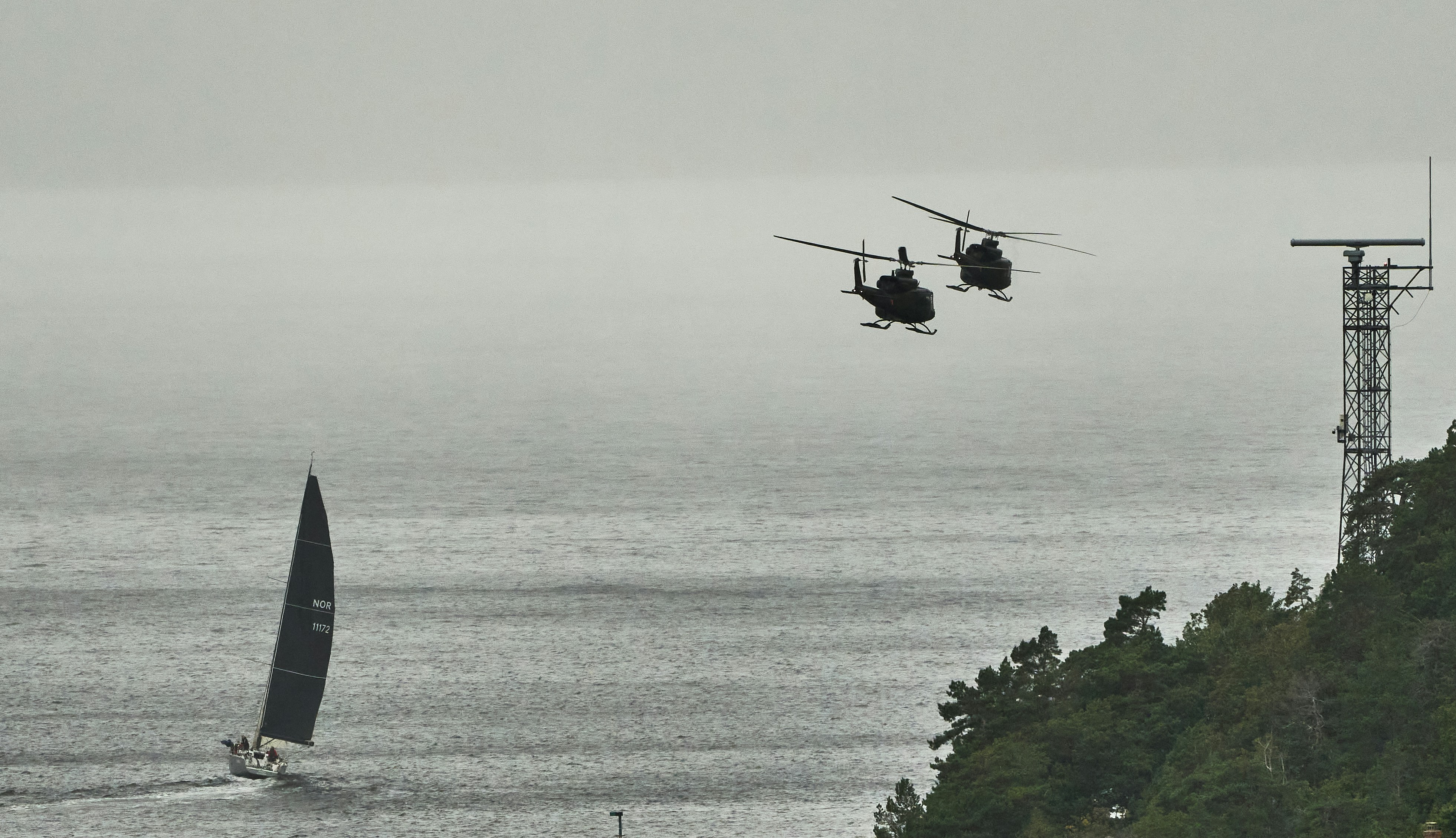 A couple of boats that are in the water