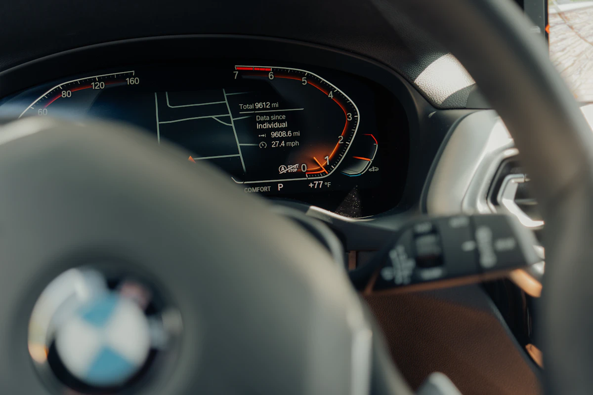 BMW dashboard en iDrive-scherm