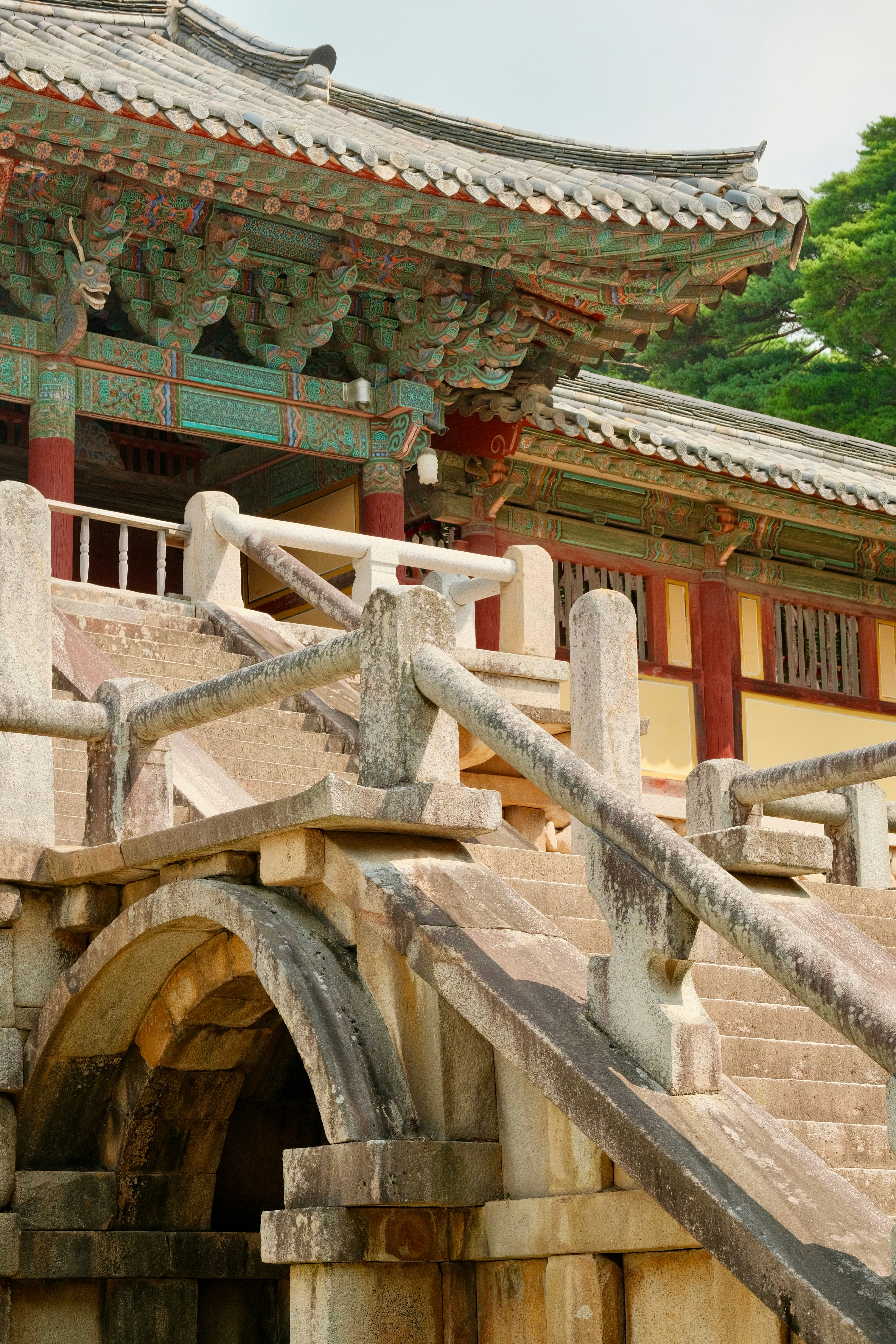 A building with stairs leading up to it