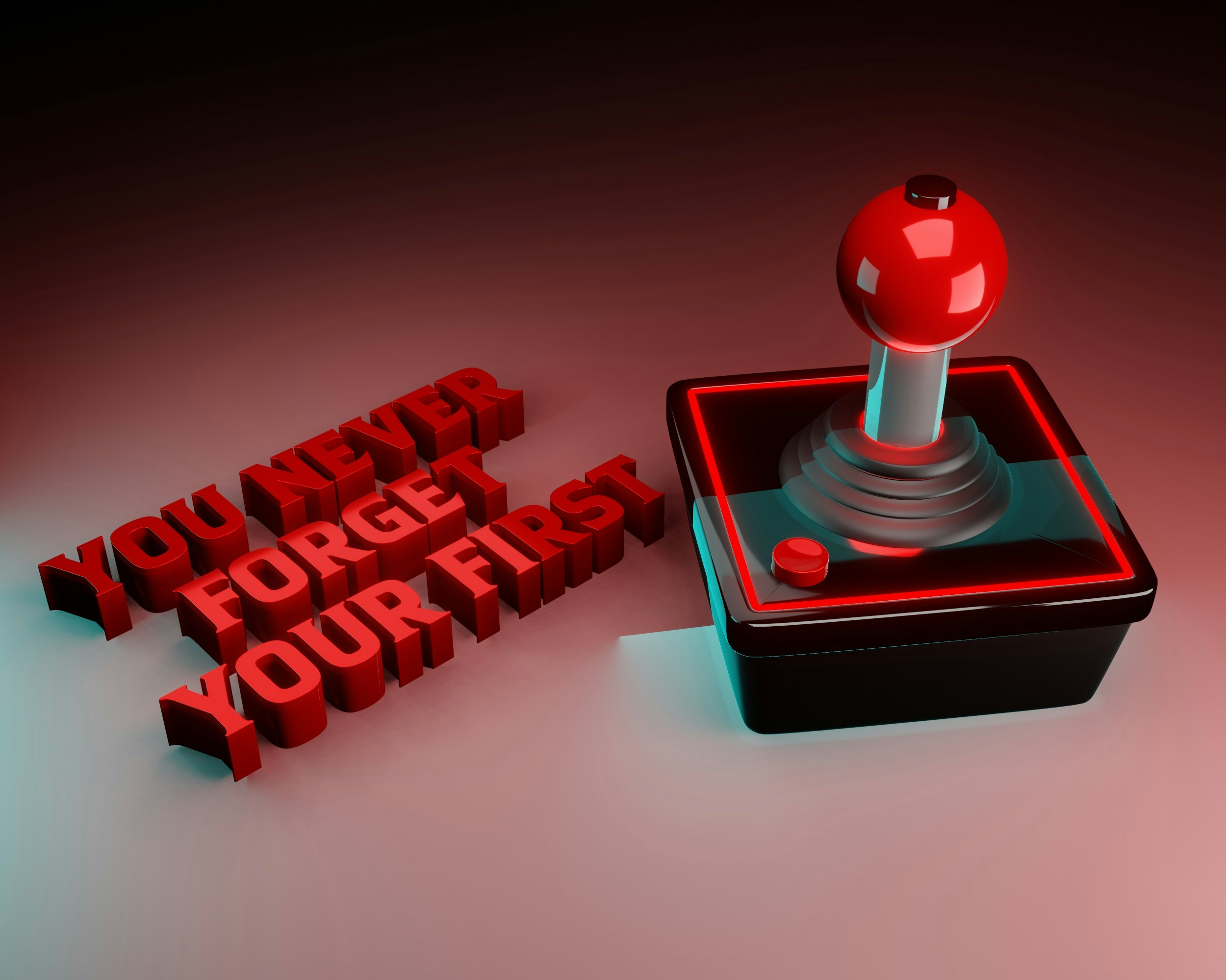 A red and black object sitting on top of a table