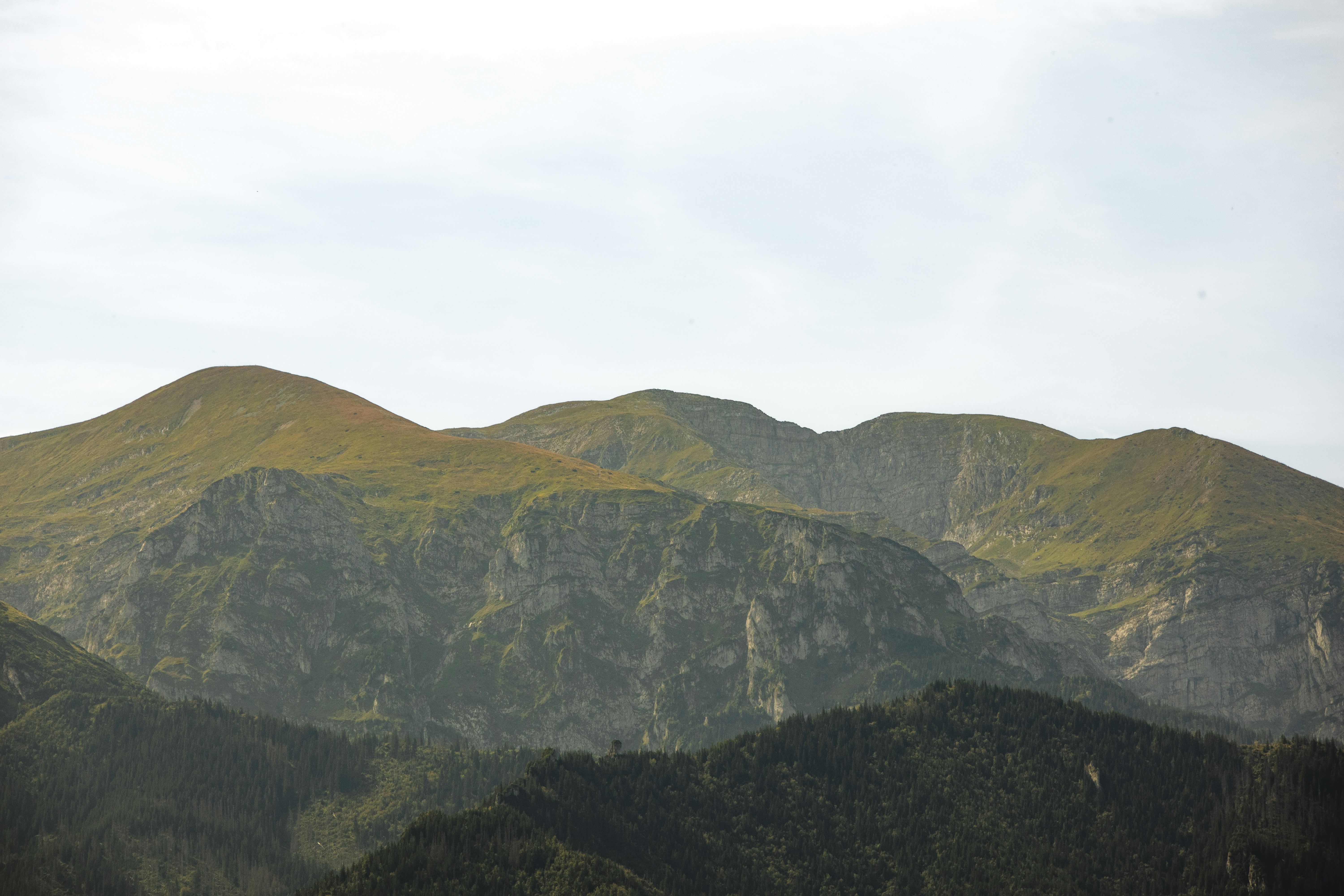 A view of a mountain range from a distance, 