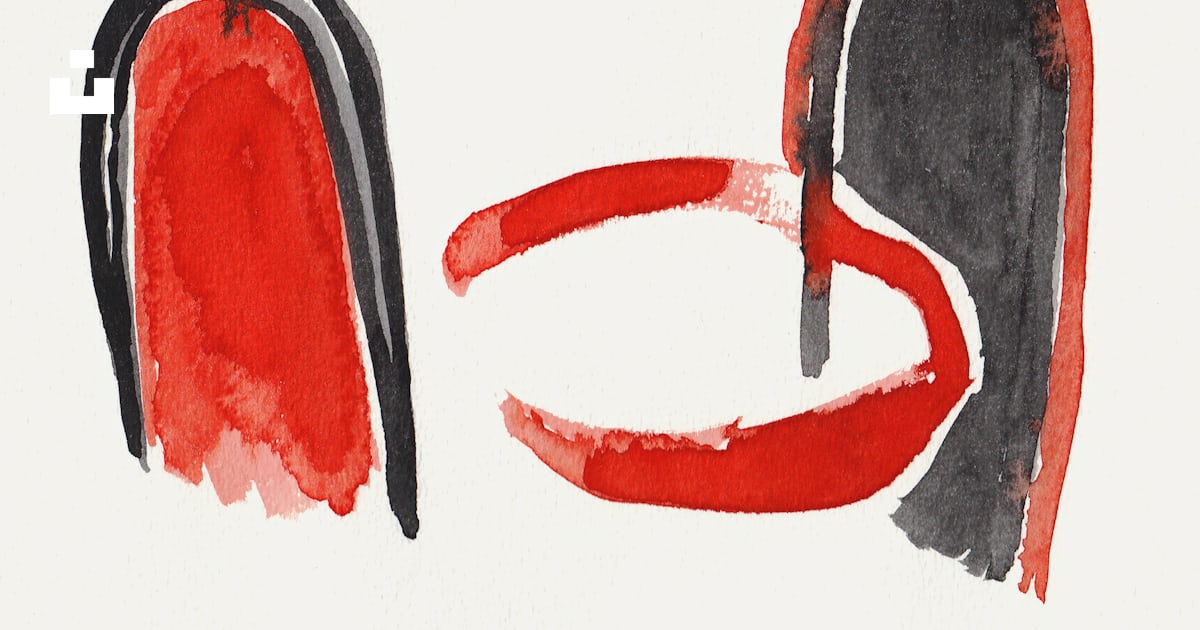 Un dessin d’un objet rouge et noir photo – Image gratuite de Abstrait ...