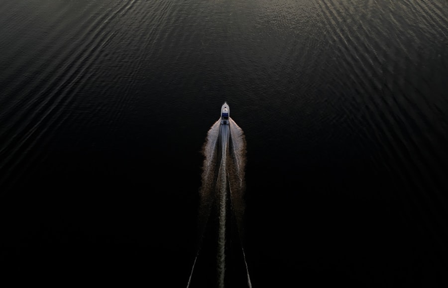 Boat wake across open lake water, representing Strawberry Lake boating