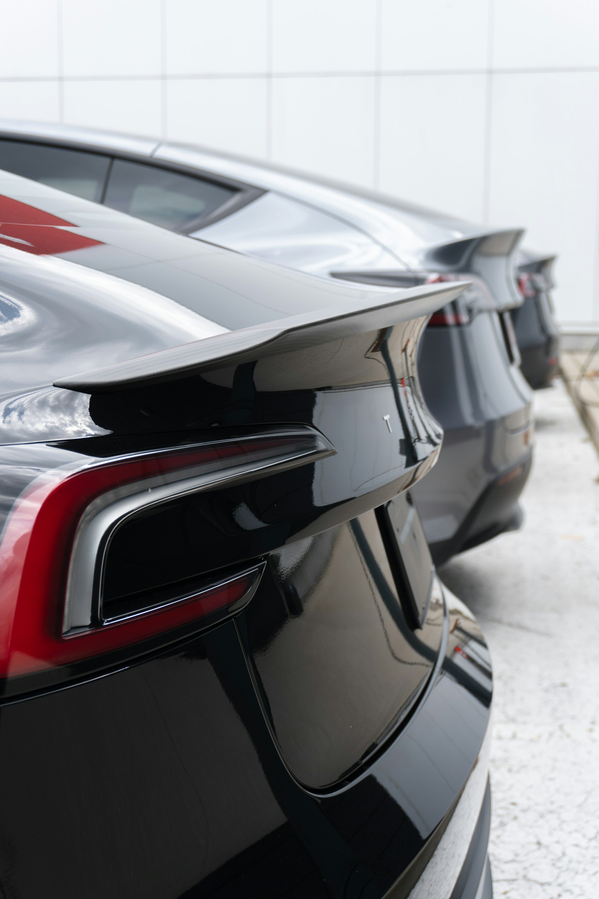 A close up of the rear end of a car