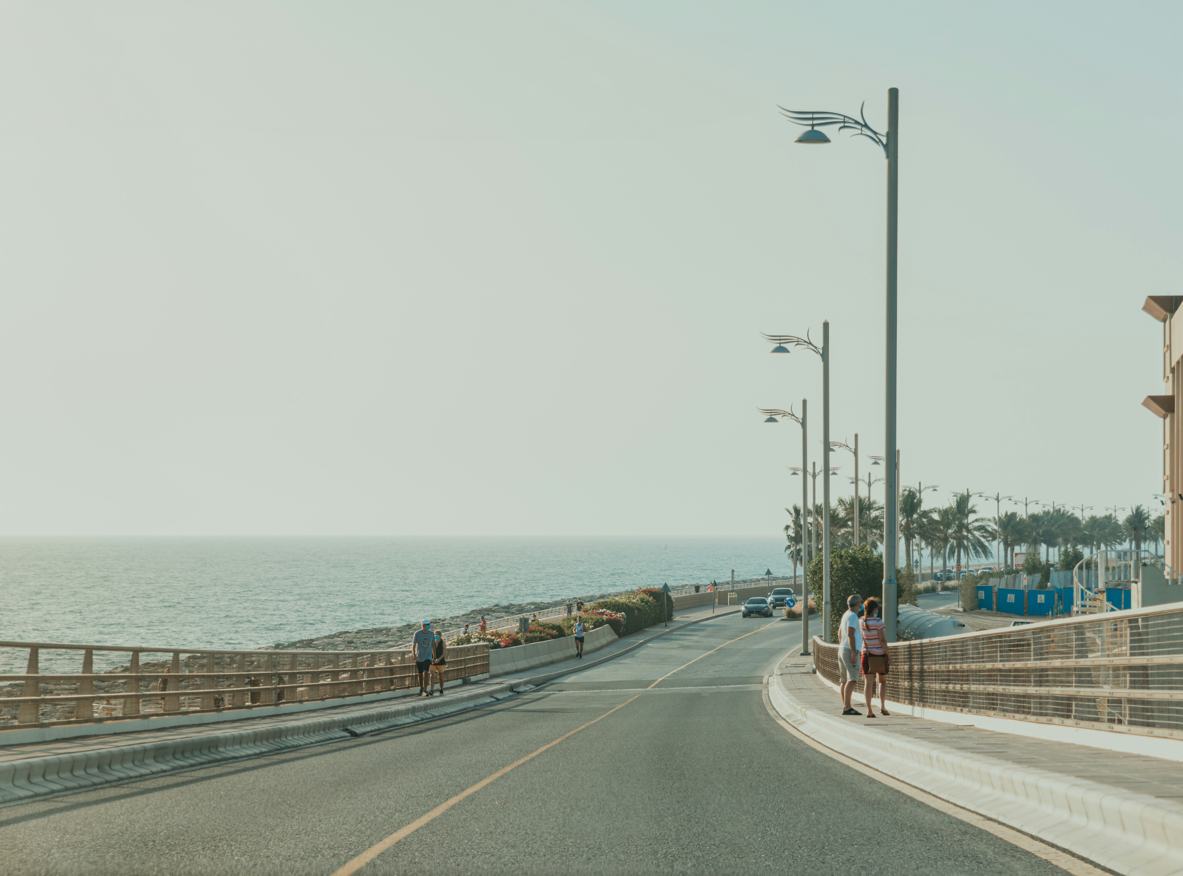 Seaside road with coastal drive