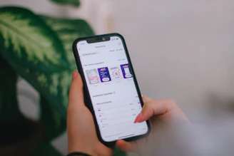 A person holding a cell phone in their hand