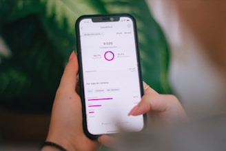 A person holding a cell phone in their hand