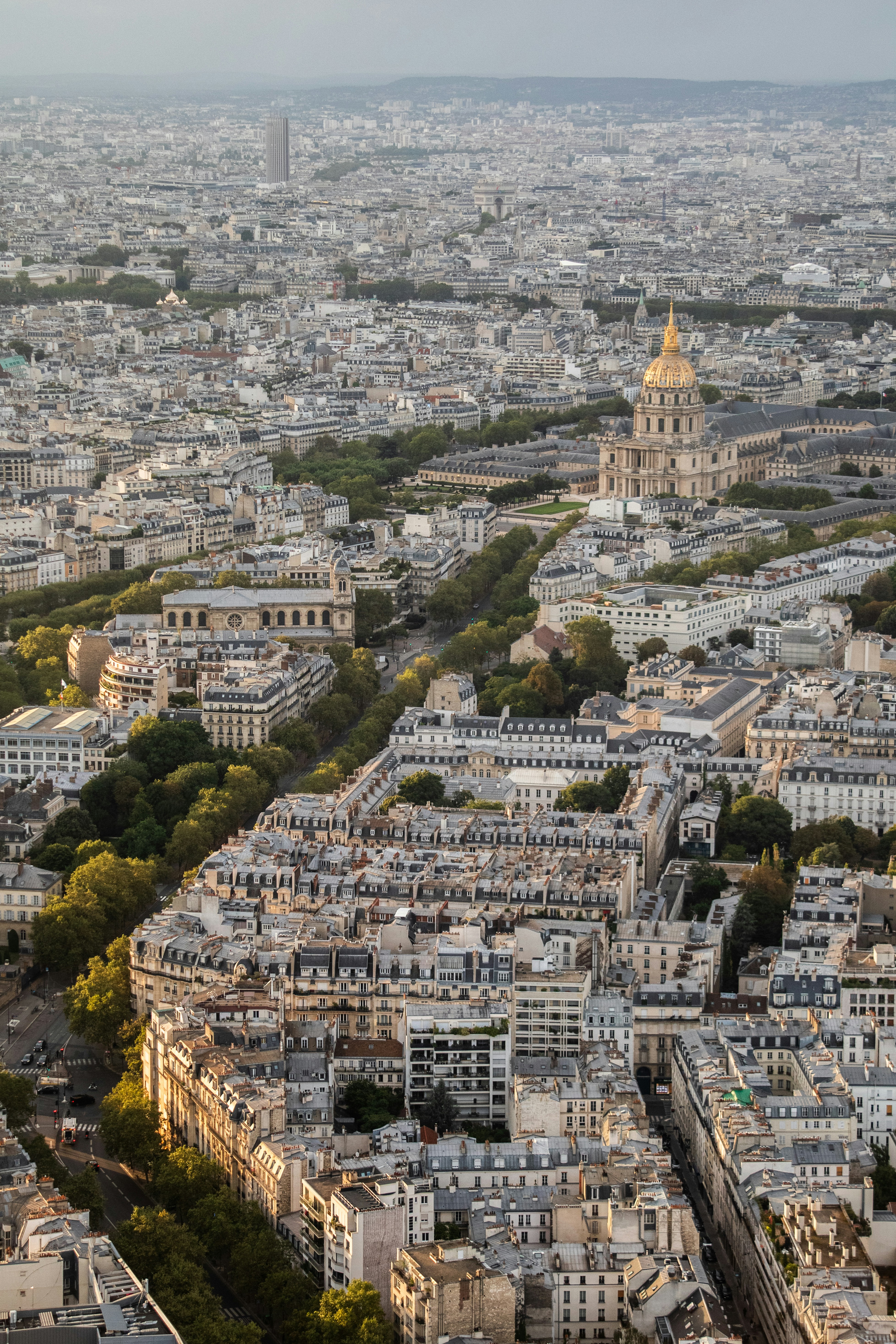 An aerial view of the city of paris