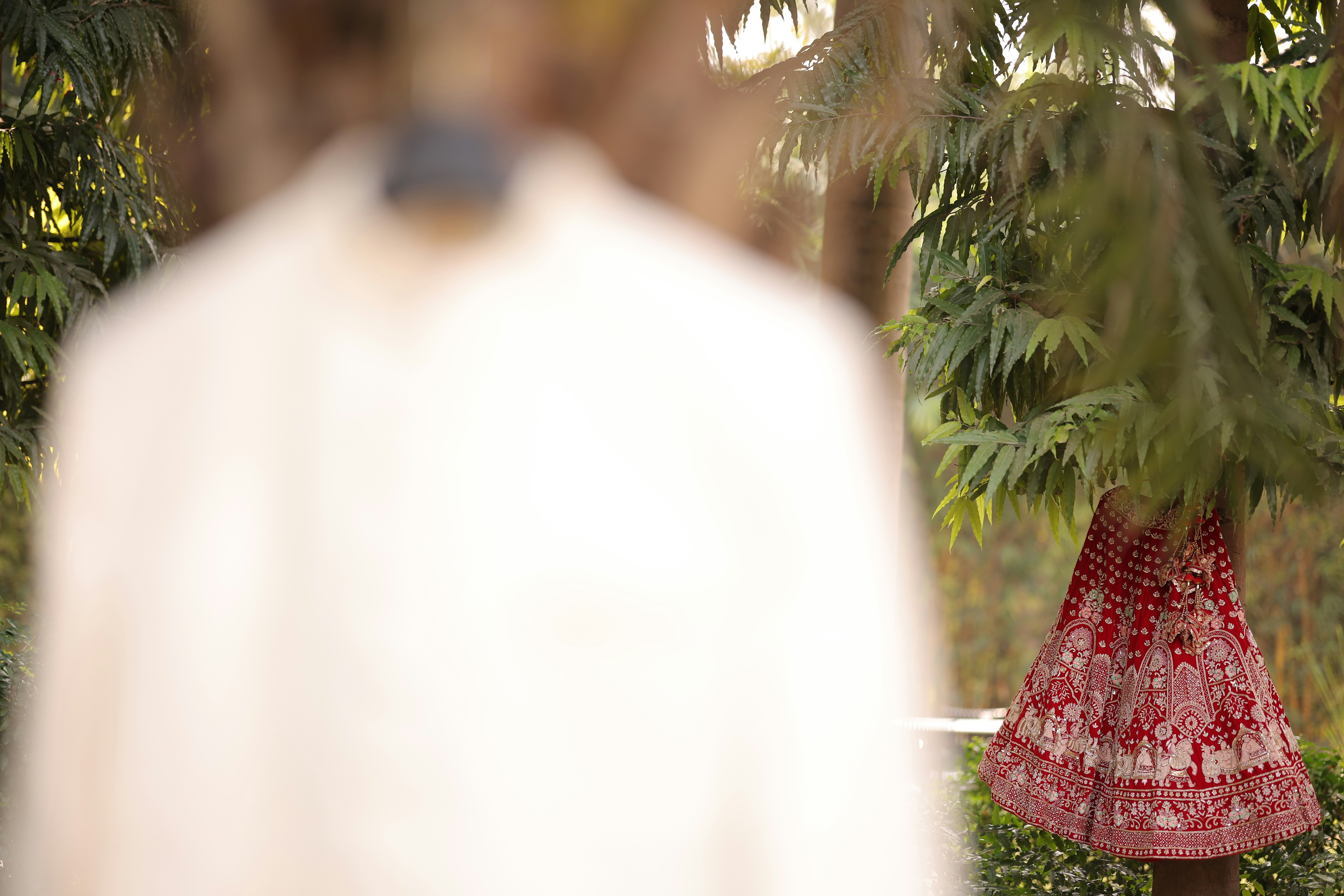 A woman standing in front of a tree