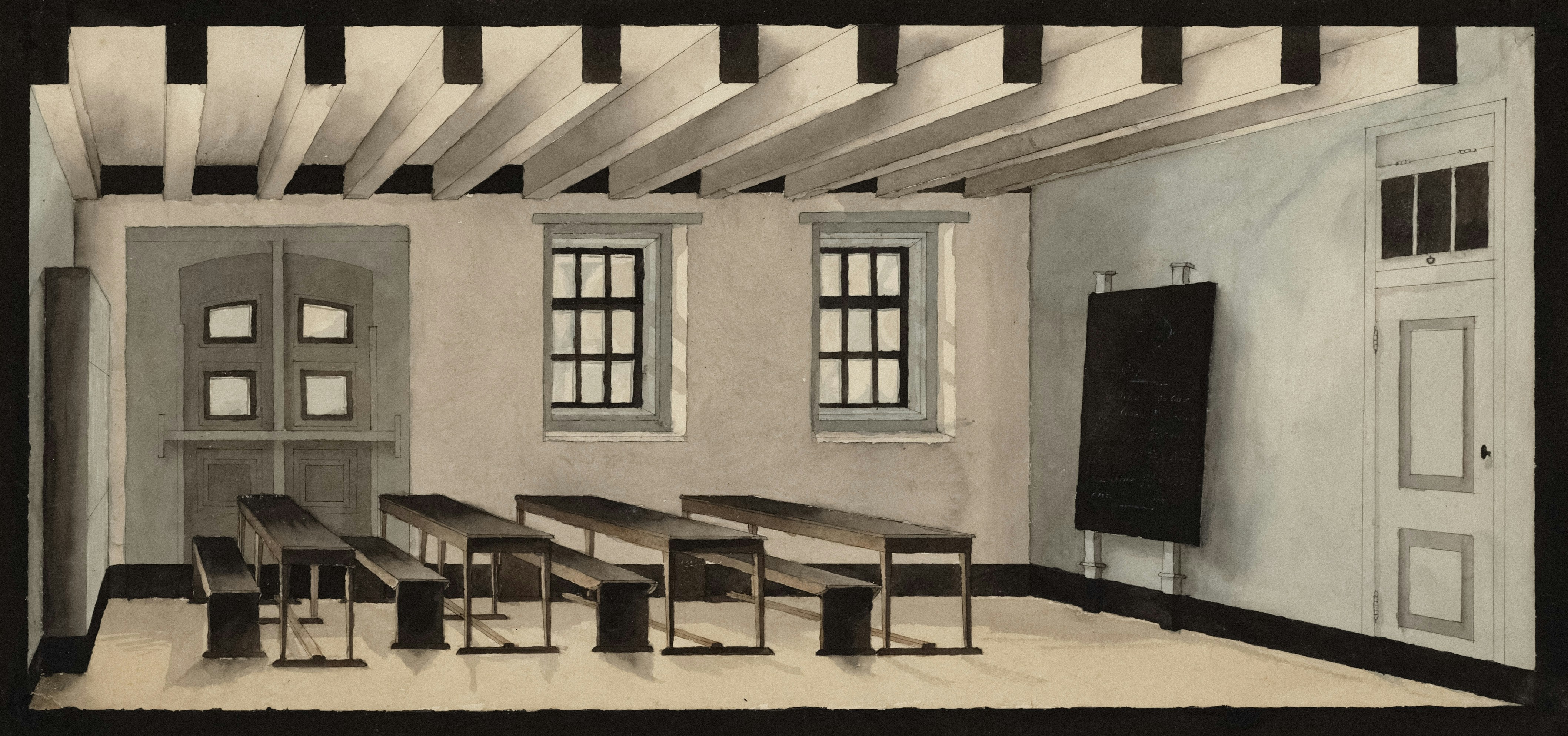 A clean and modern classroom.