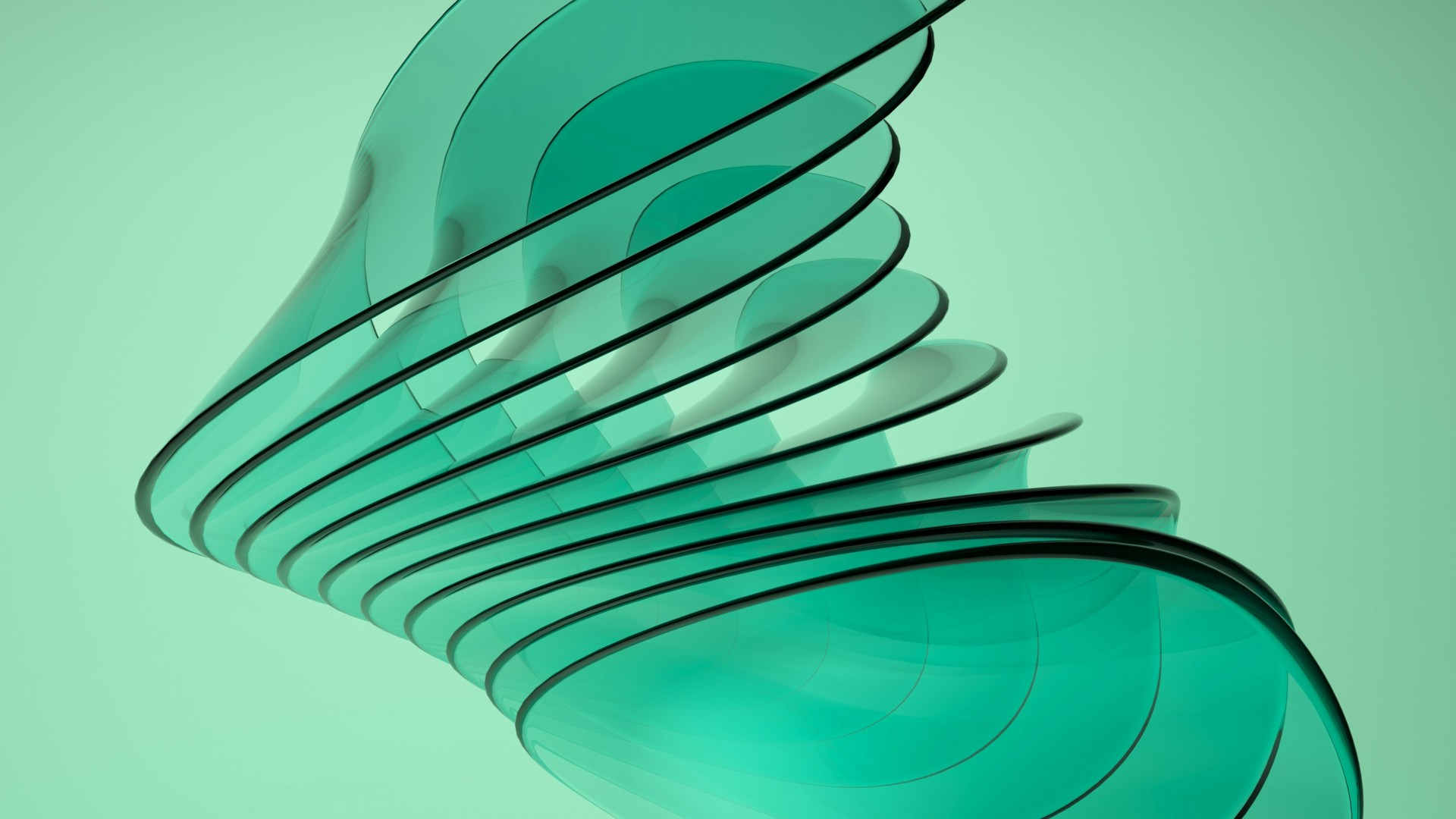 A green abstract background with wavy lines