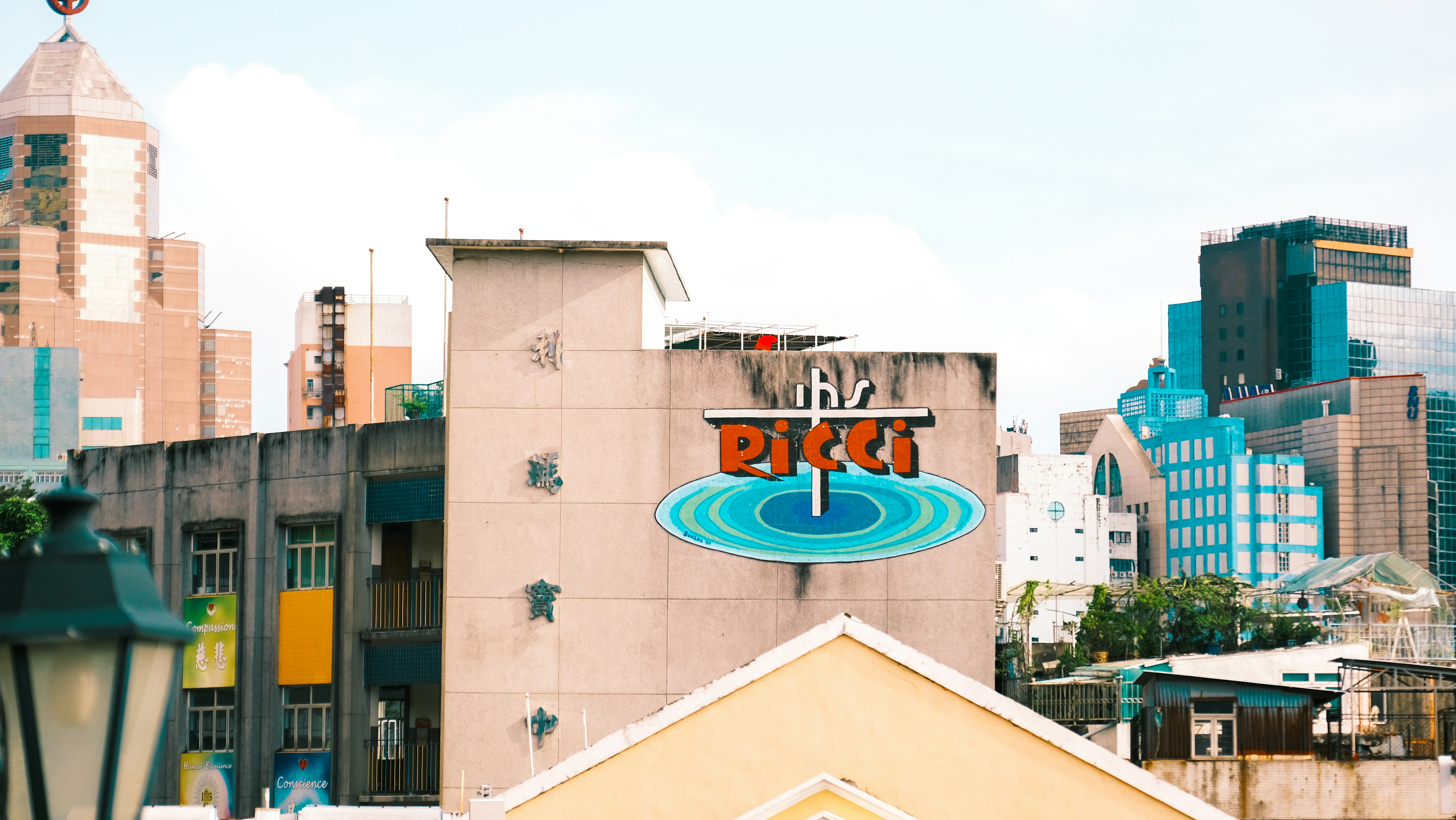 Elegant bank building exterior