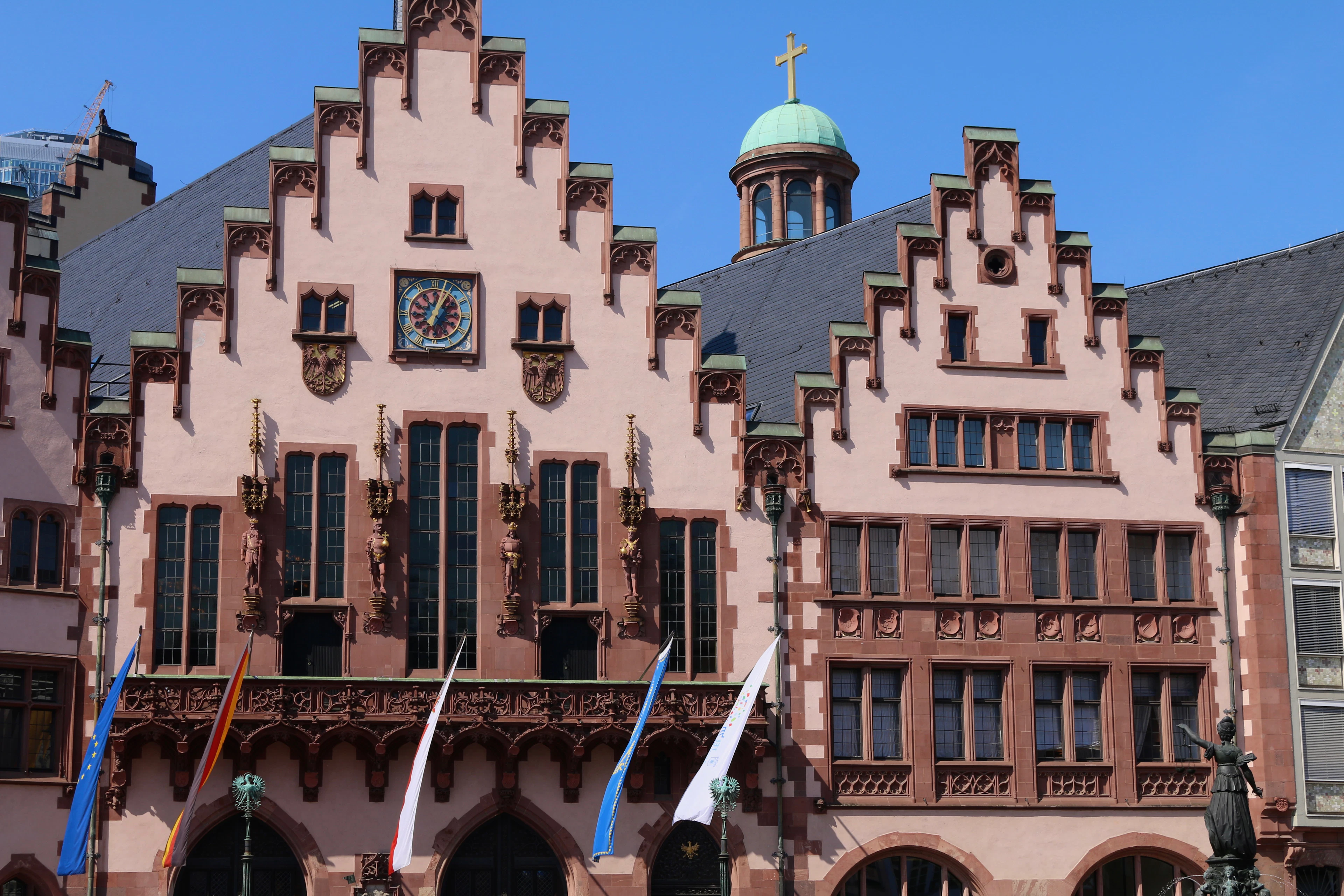 The gabled houses of the Römerberg, Frankfurt