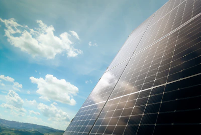 A large building with a lot of solar panels on it