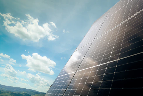 A large building with a lot of solar panels on it