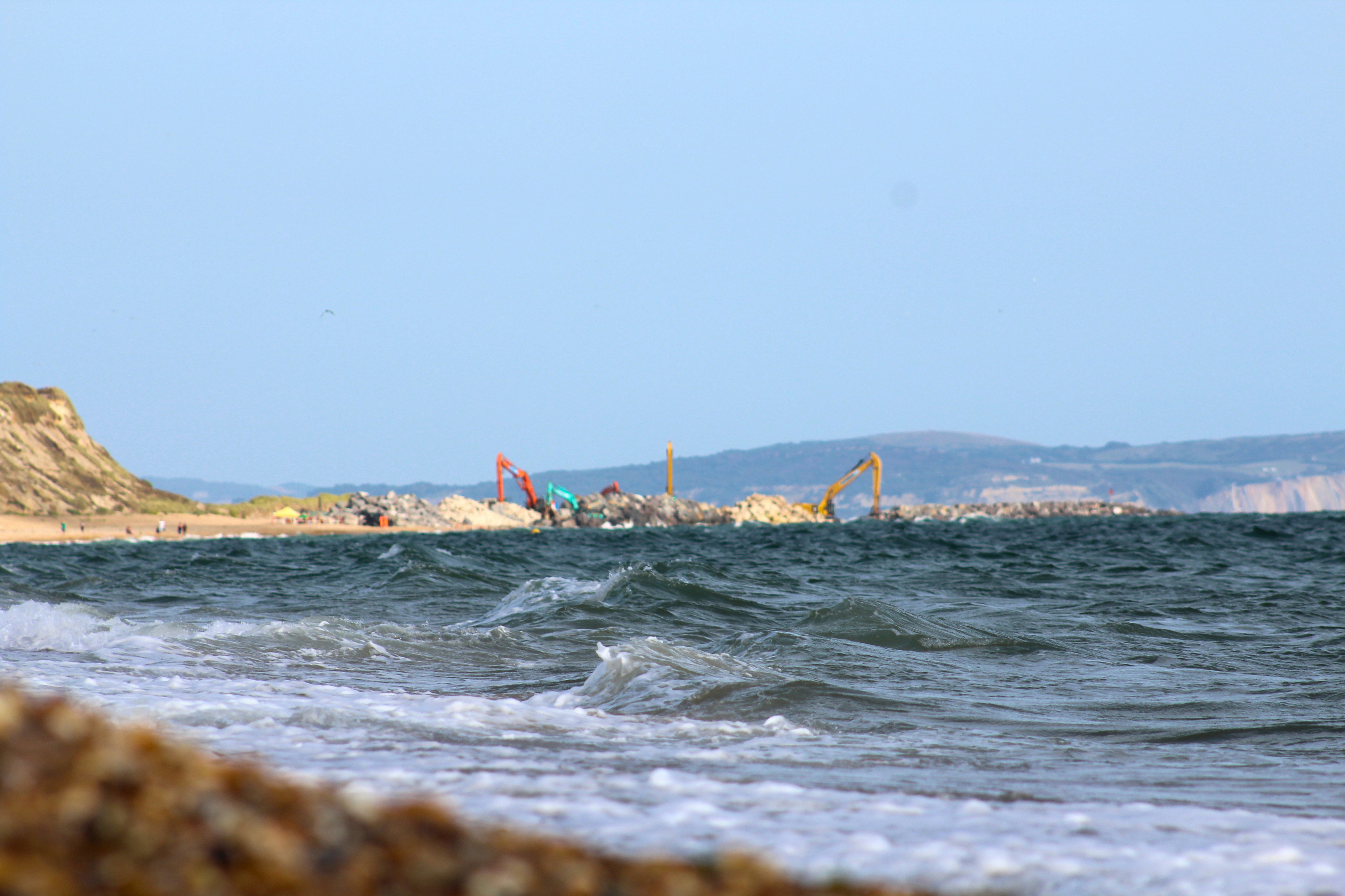 Una vista del océano desde una playa