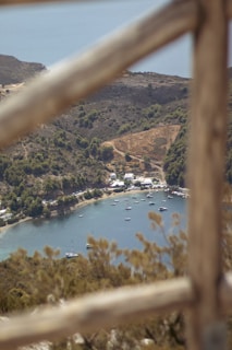 A view of a lake through a window