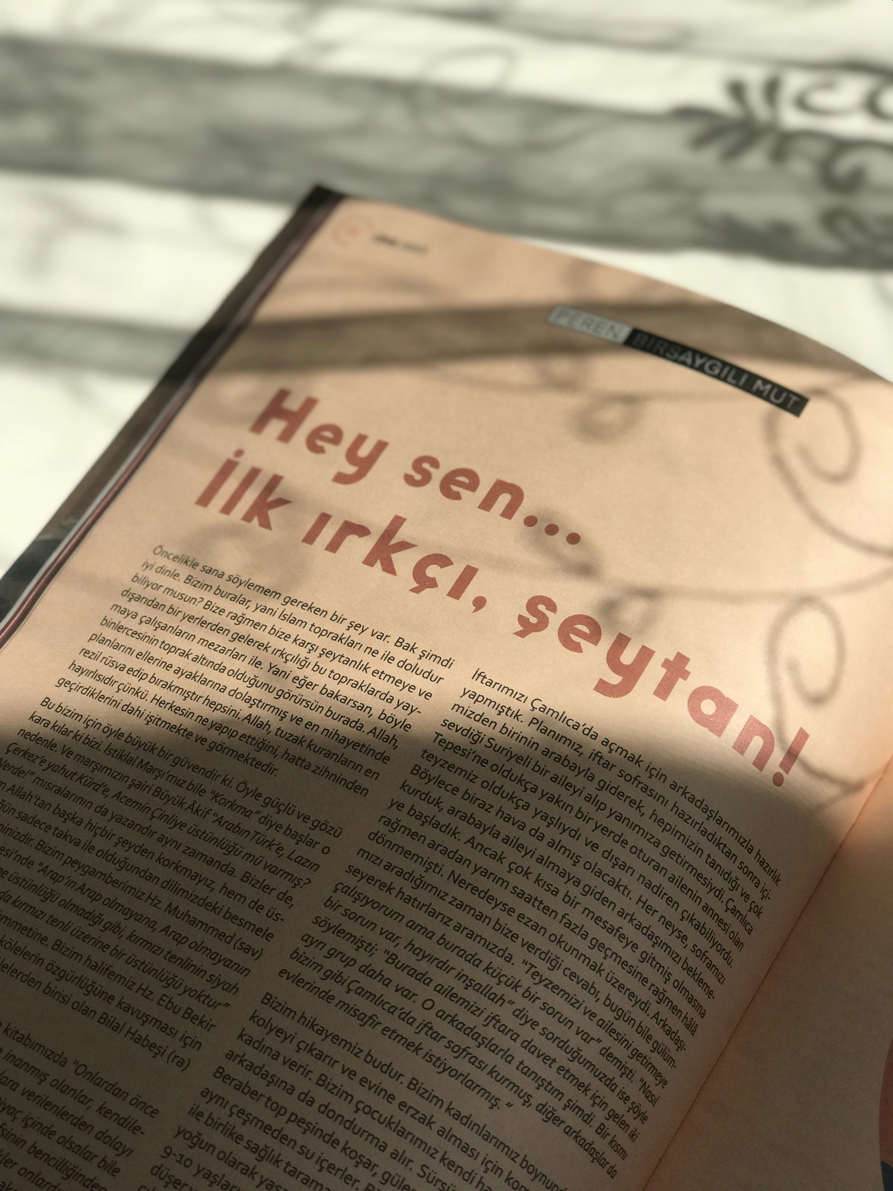 Eine Person, die ein Buch in der Hand hält