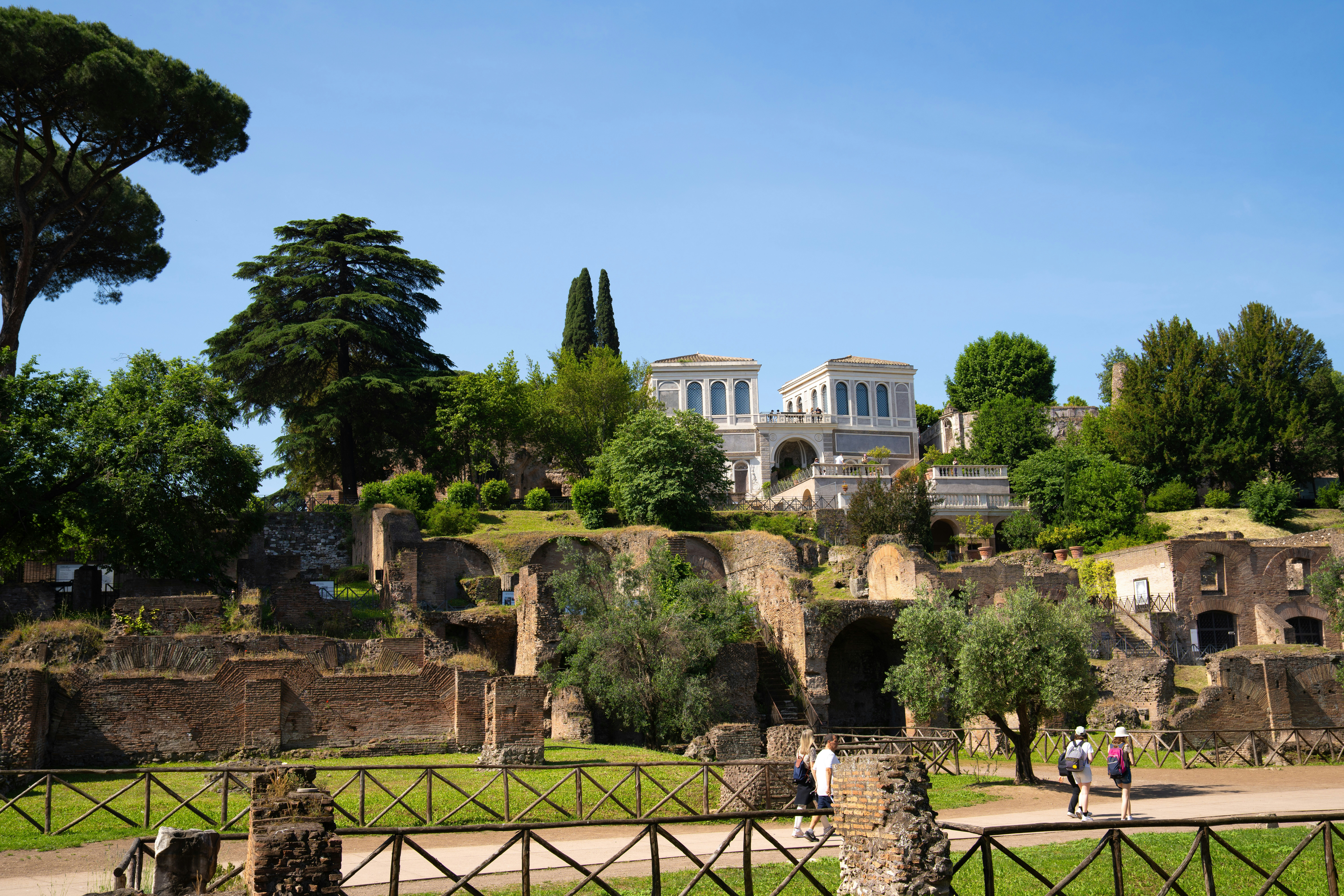 A view of a building from across the street, 