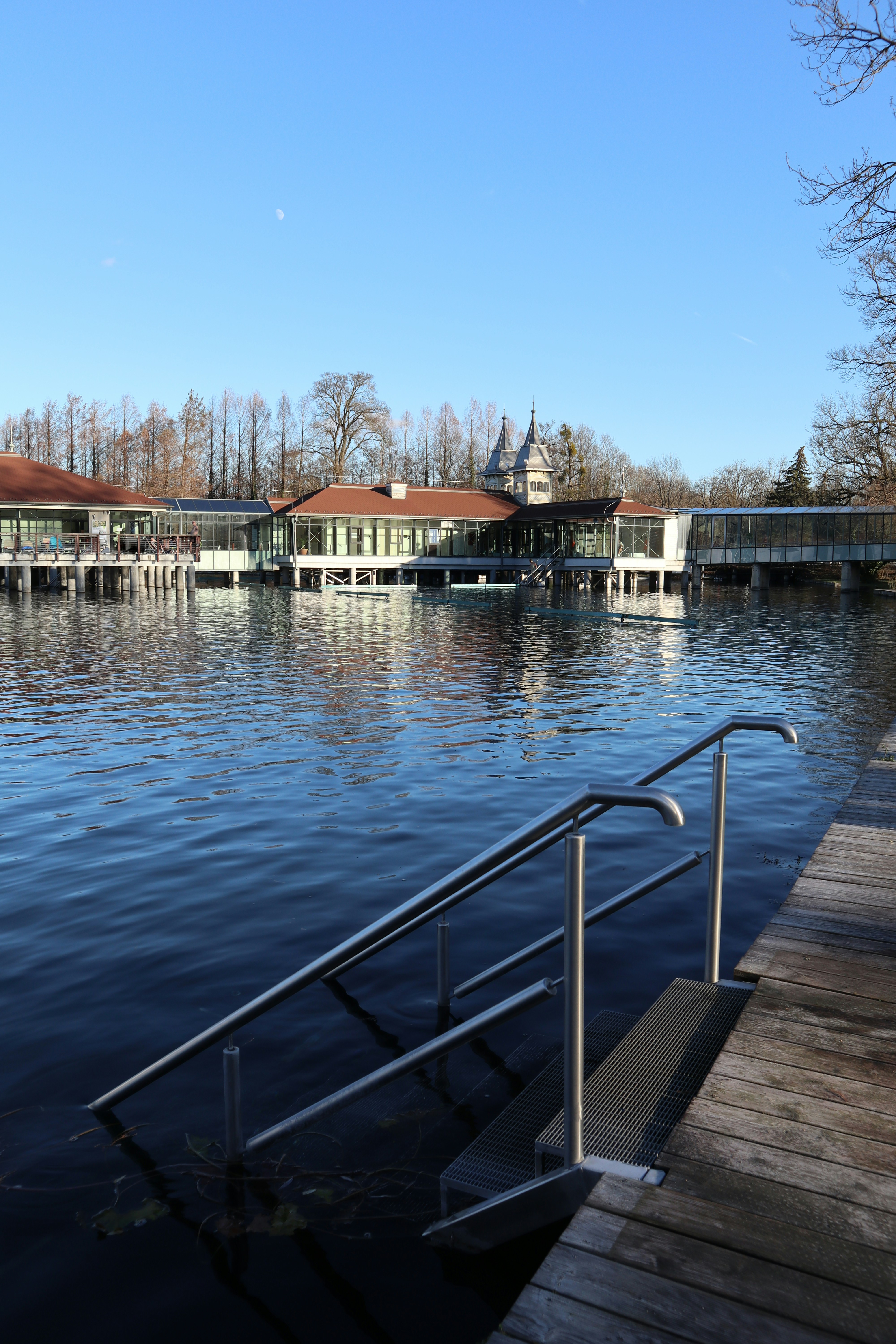 A view of a body of water from a dock