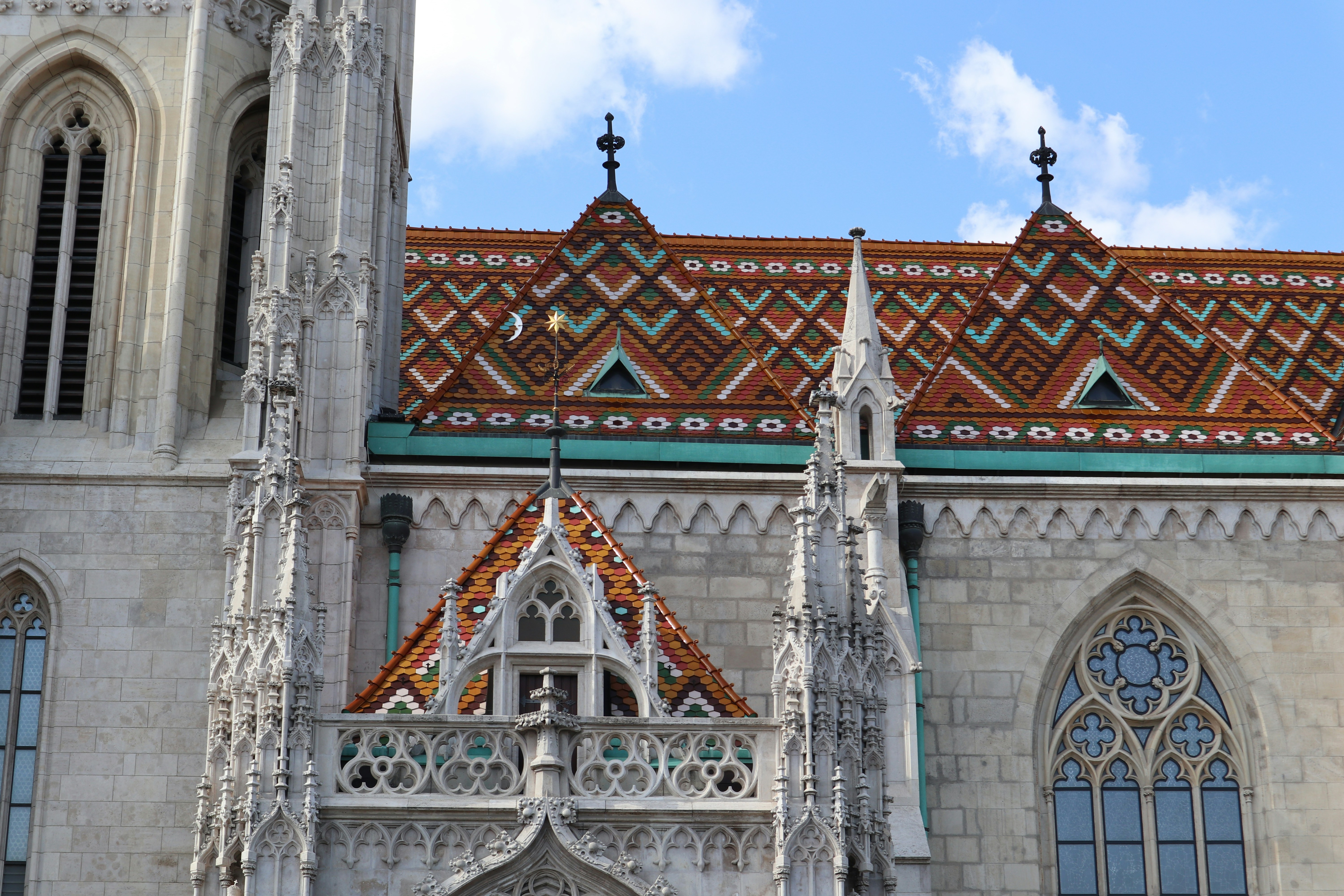 Matthias Church intricate architecture on Castle Hill