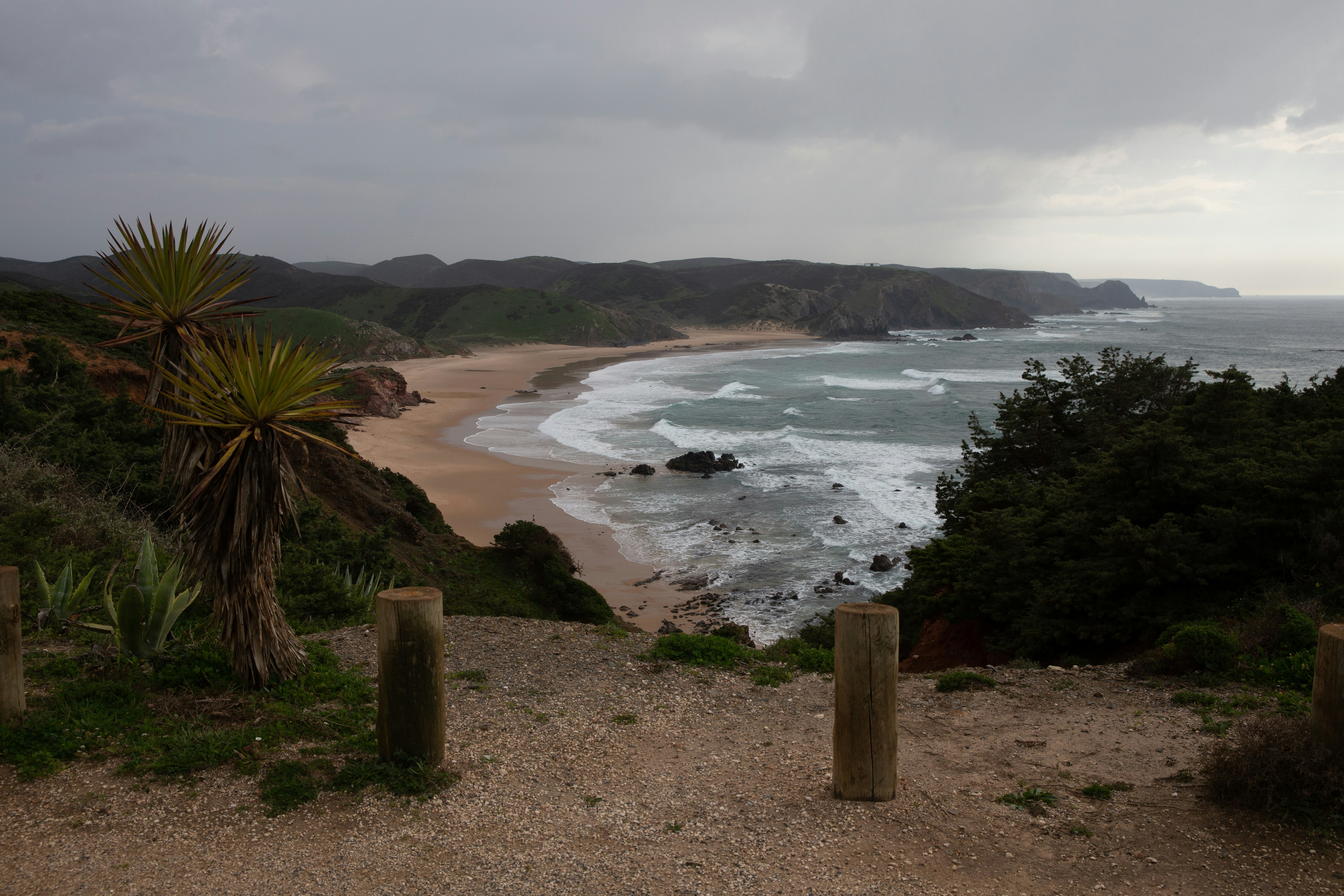 A view of a beach and a body of water