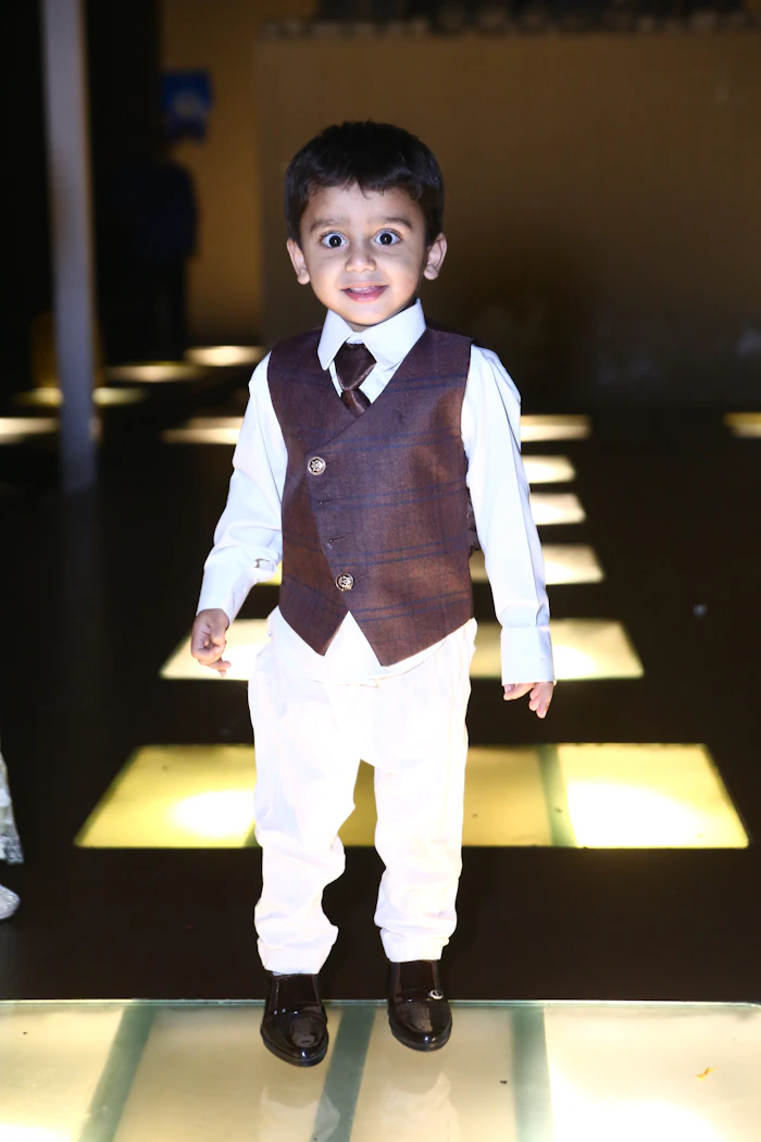 Kids vest and tie dressy look