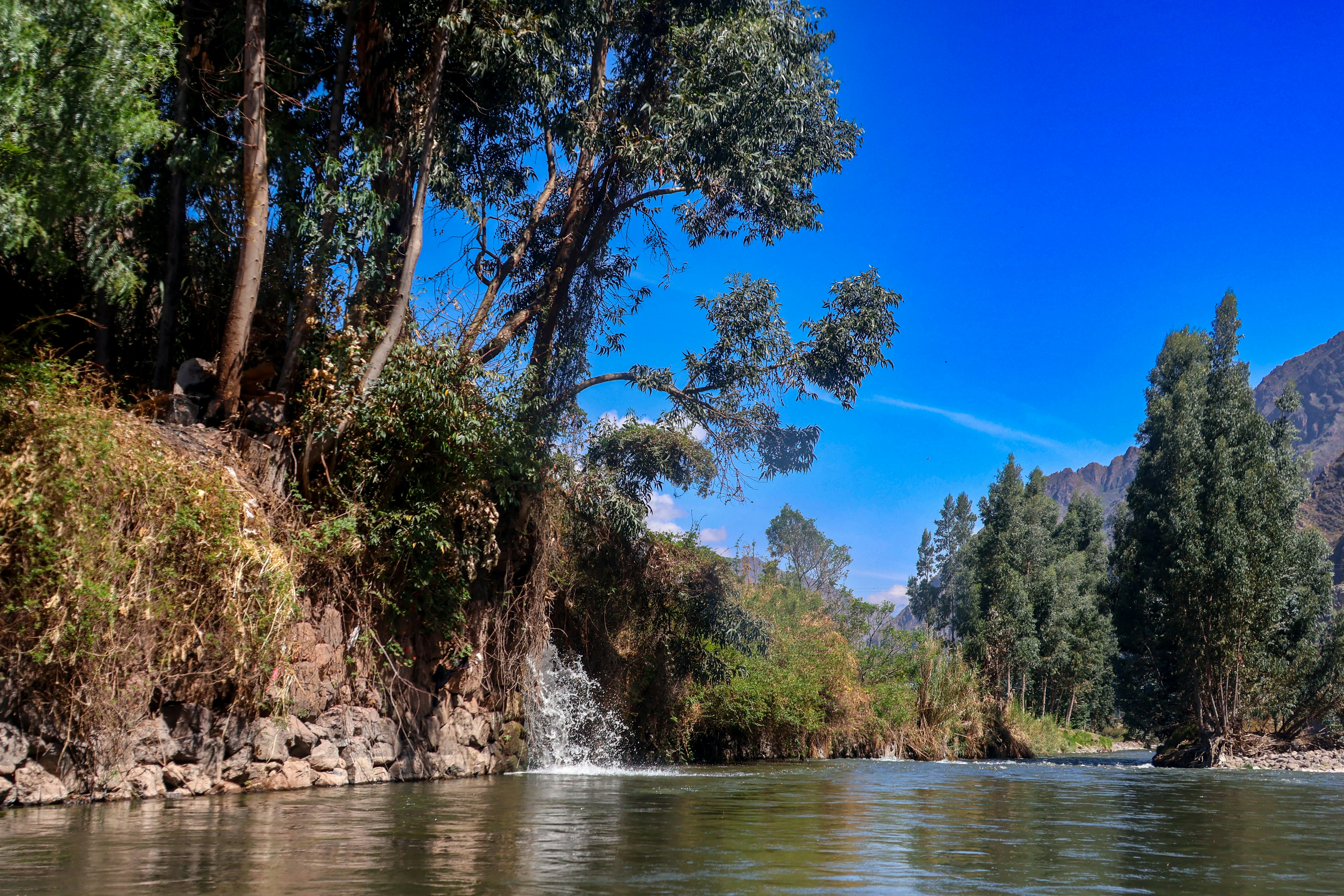 Small waterfall in the river