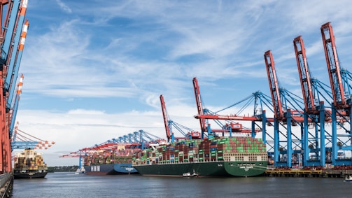 A harbor filled with lots of large ships