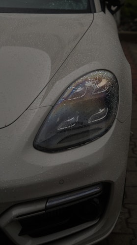 A close up of the front of a car
