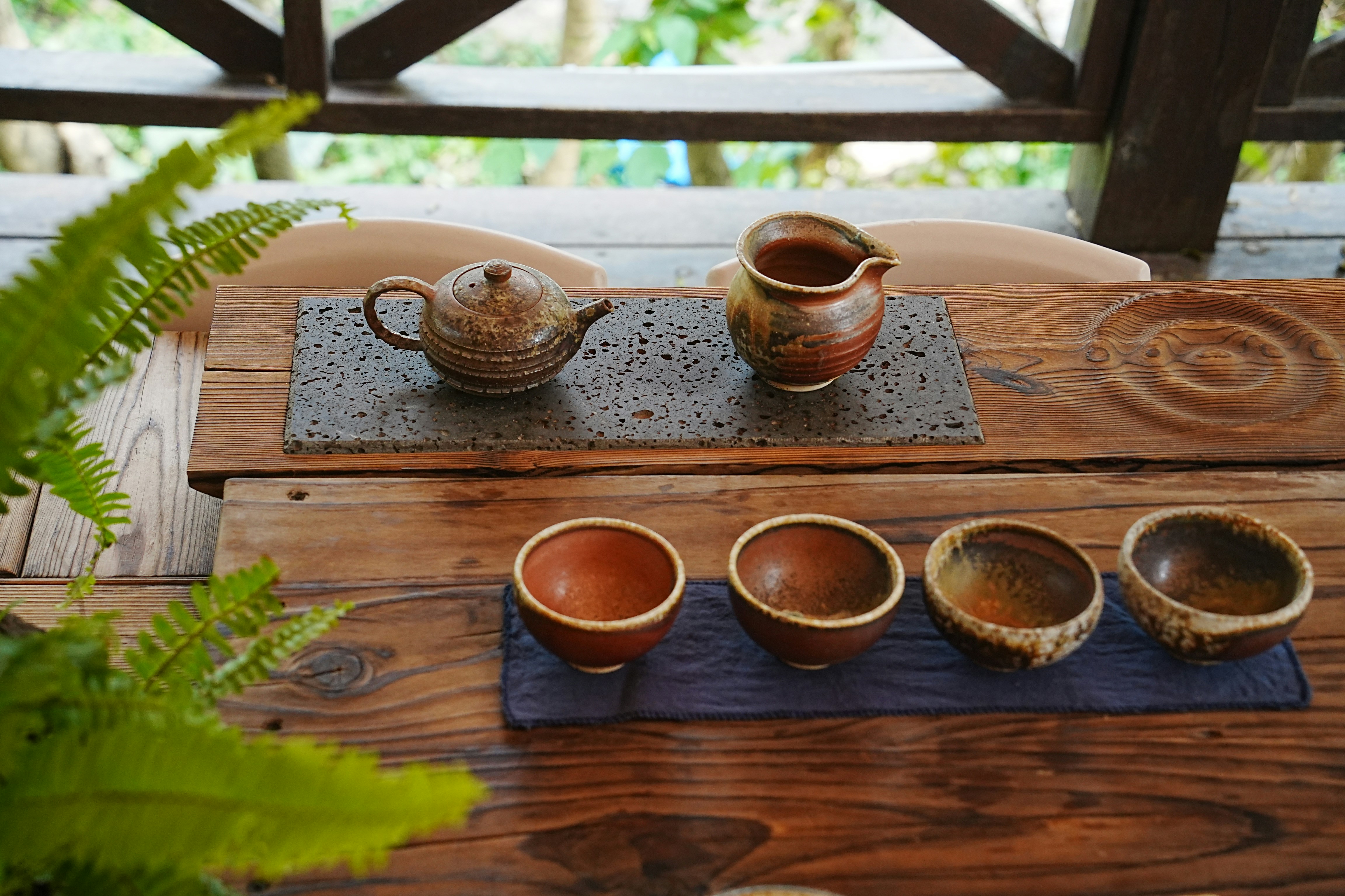 Tea ceremony setup