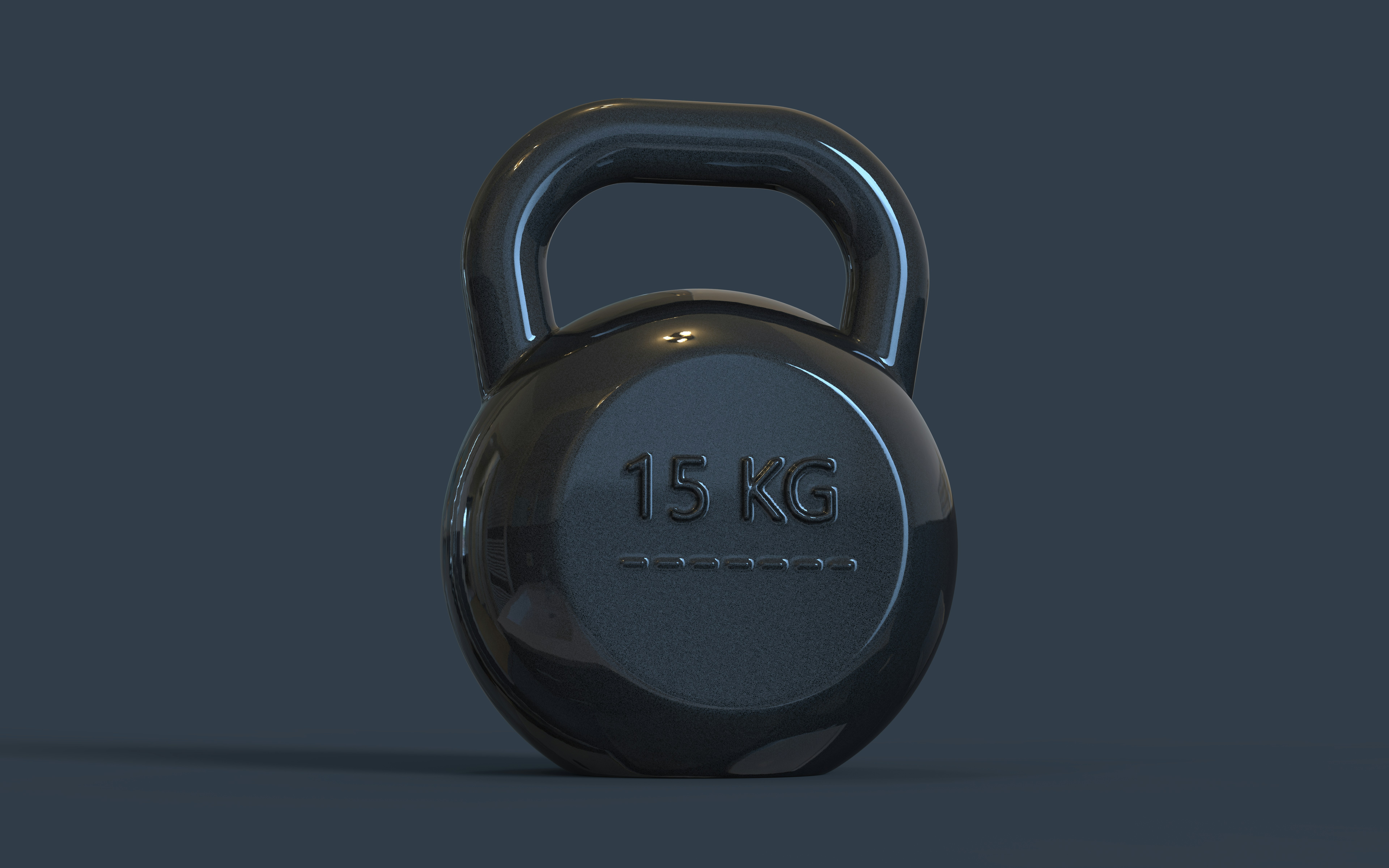 Ein schwarzer Wasserkocher auf grauem Hintergrund