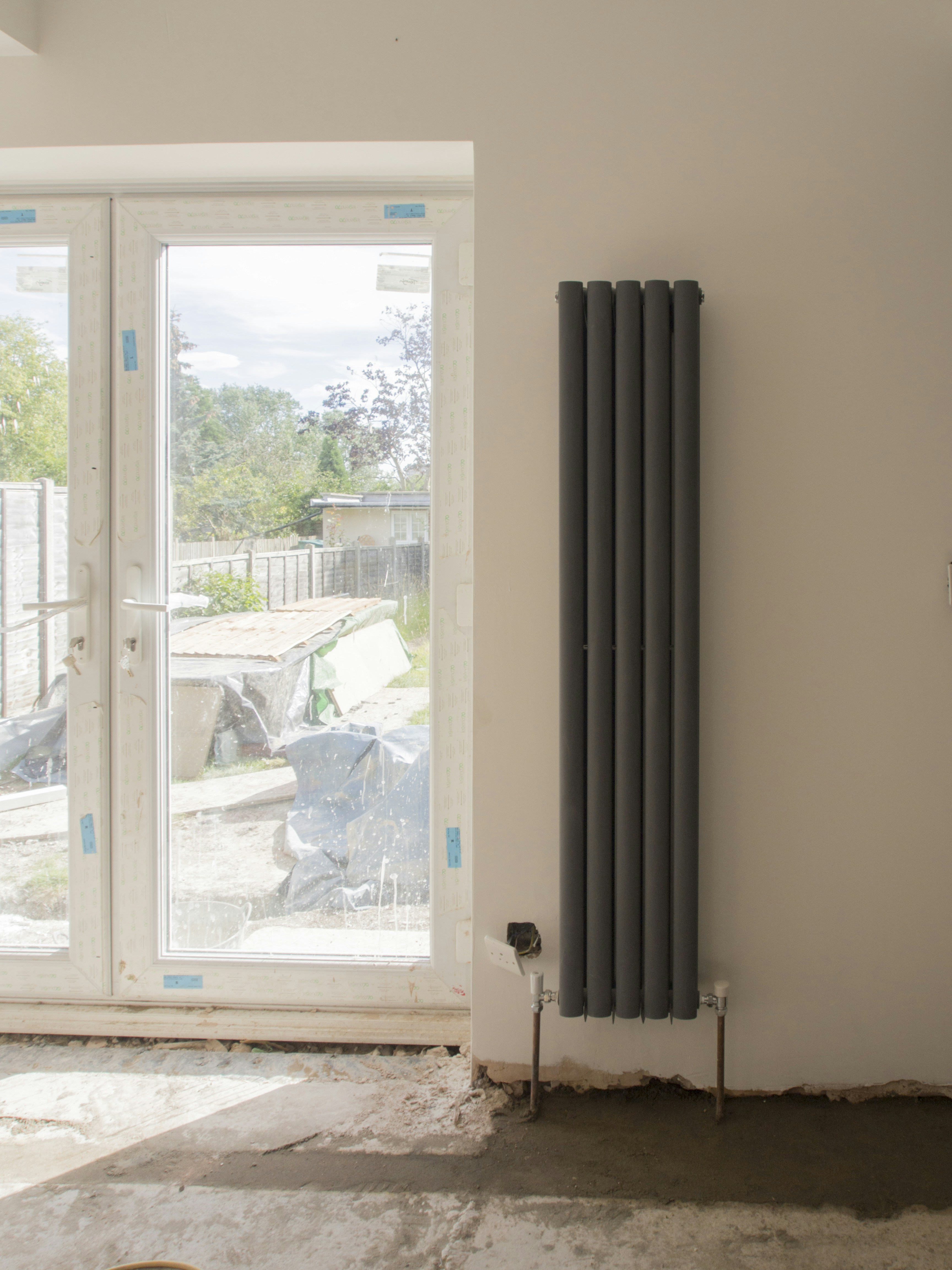 Residential room with radiator and window