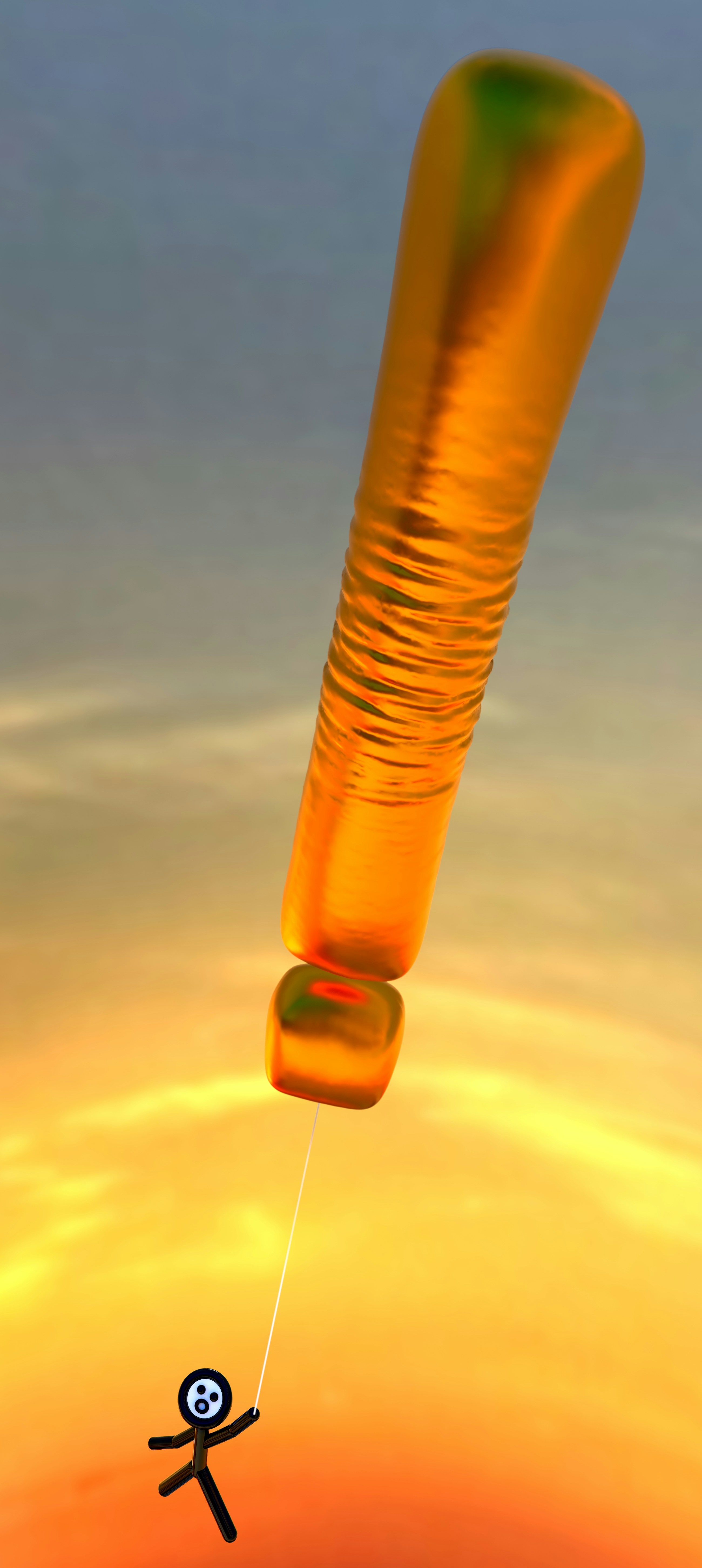 A man flying through the air while holding onto a kite