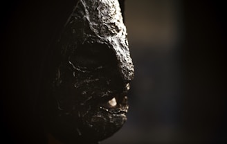 A close up of a statue of a person