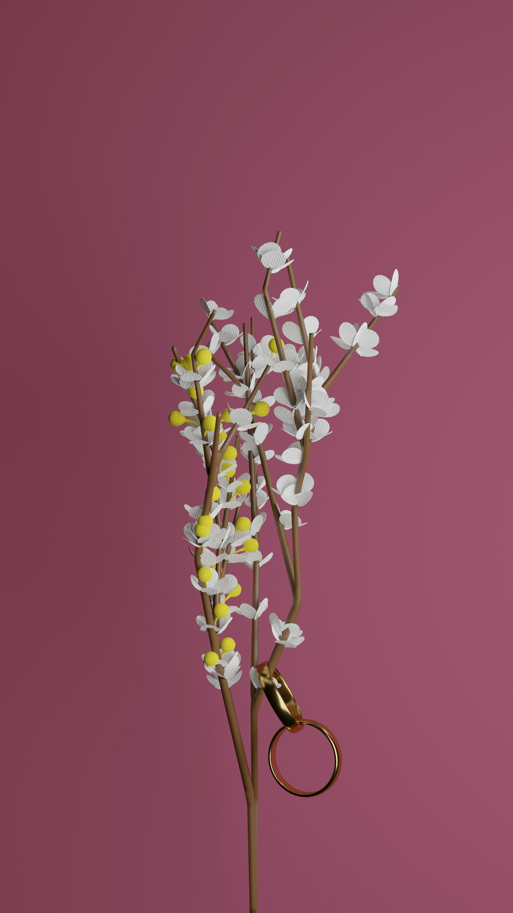 A vase with a bunch of flowers in it