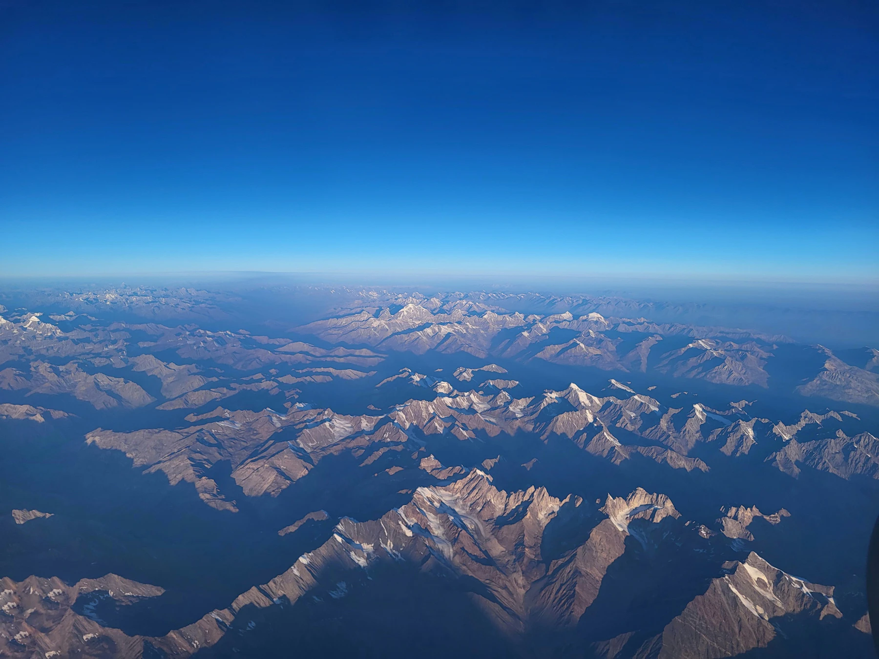 Mountain range seen from an aircraft