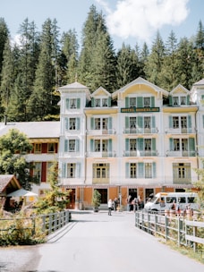 A large white building with lots of windows