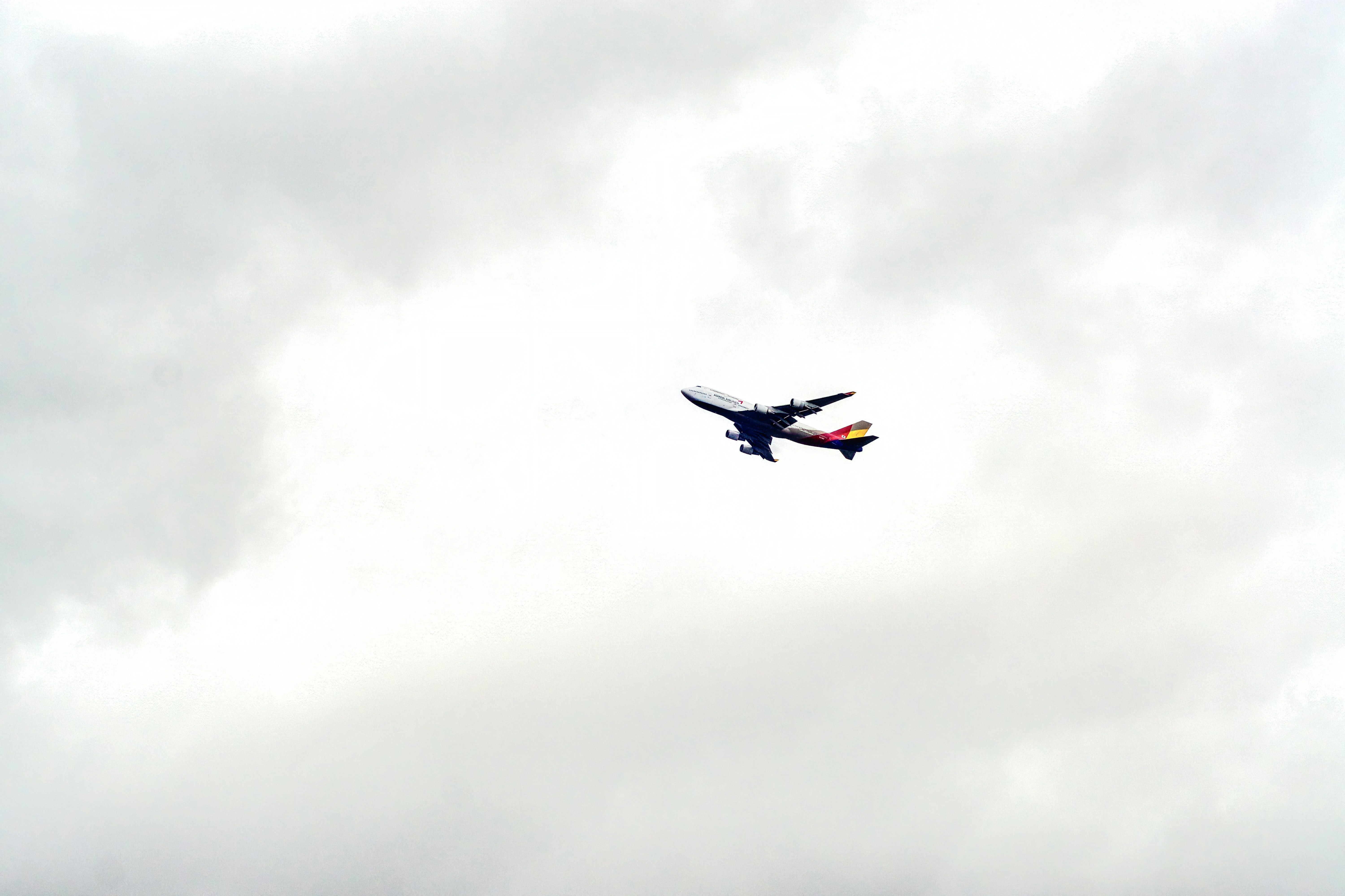 An airplane is flying in the cloudy sky, airplane on the sky